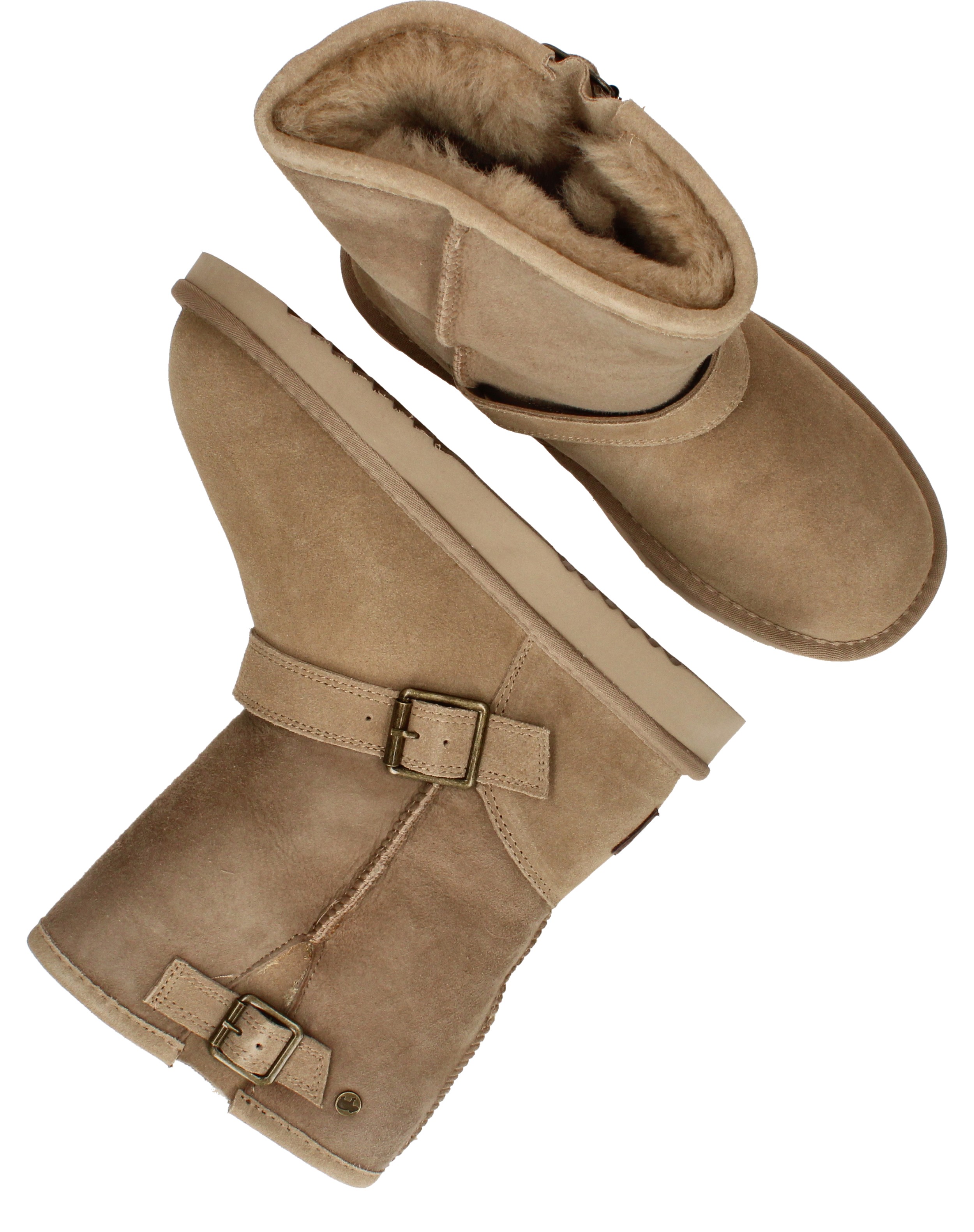 Warmbat Kangaroo Boots Dames Beige, enkellaars voor dames – foto 4