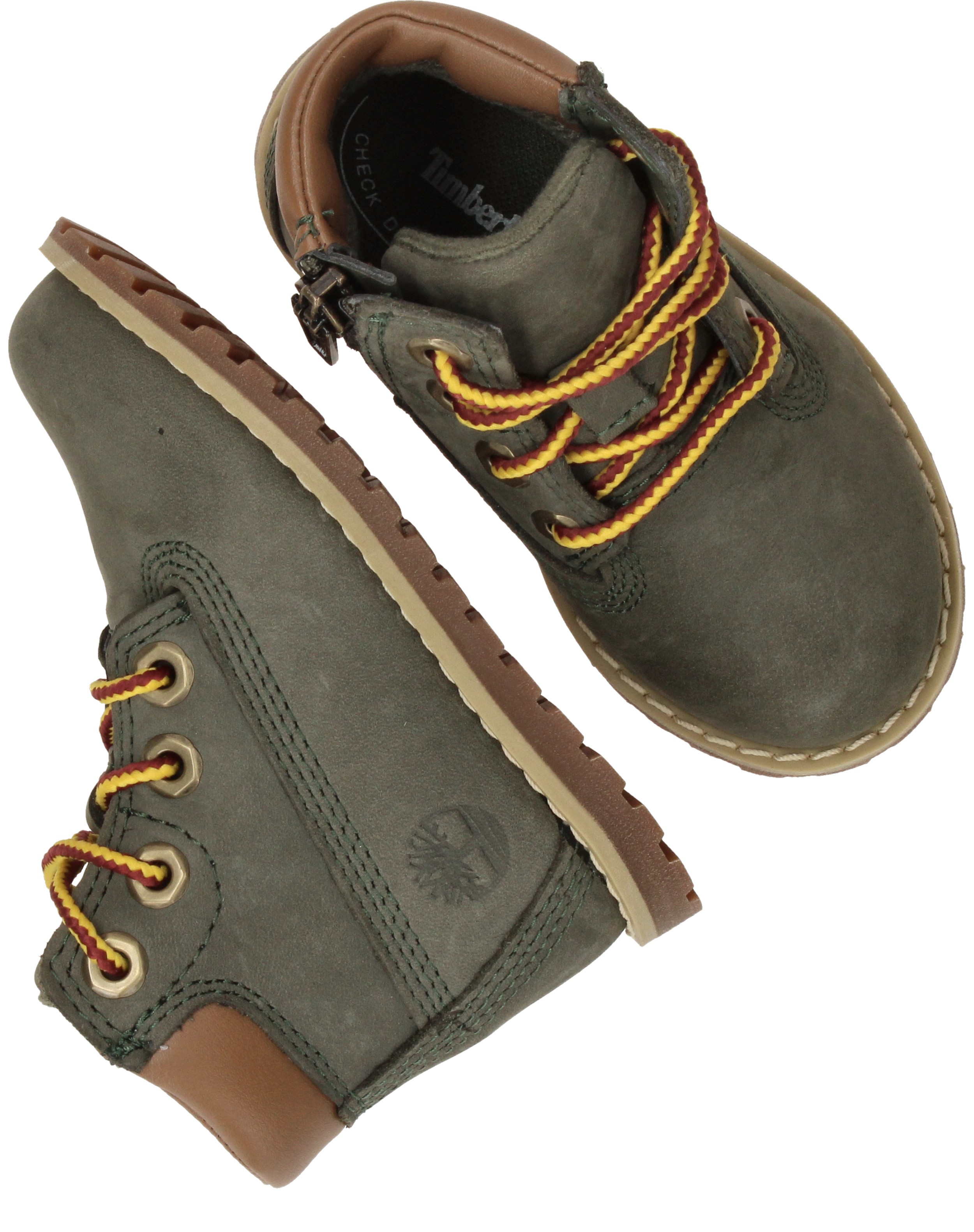 Timberland Pokey Pine Mid Lace Up With Zip Veterboots  Groen – foto 3