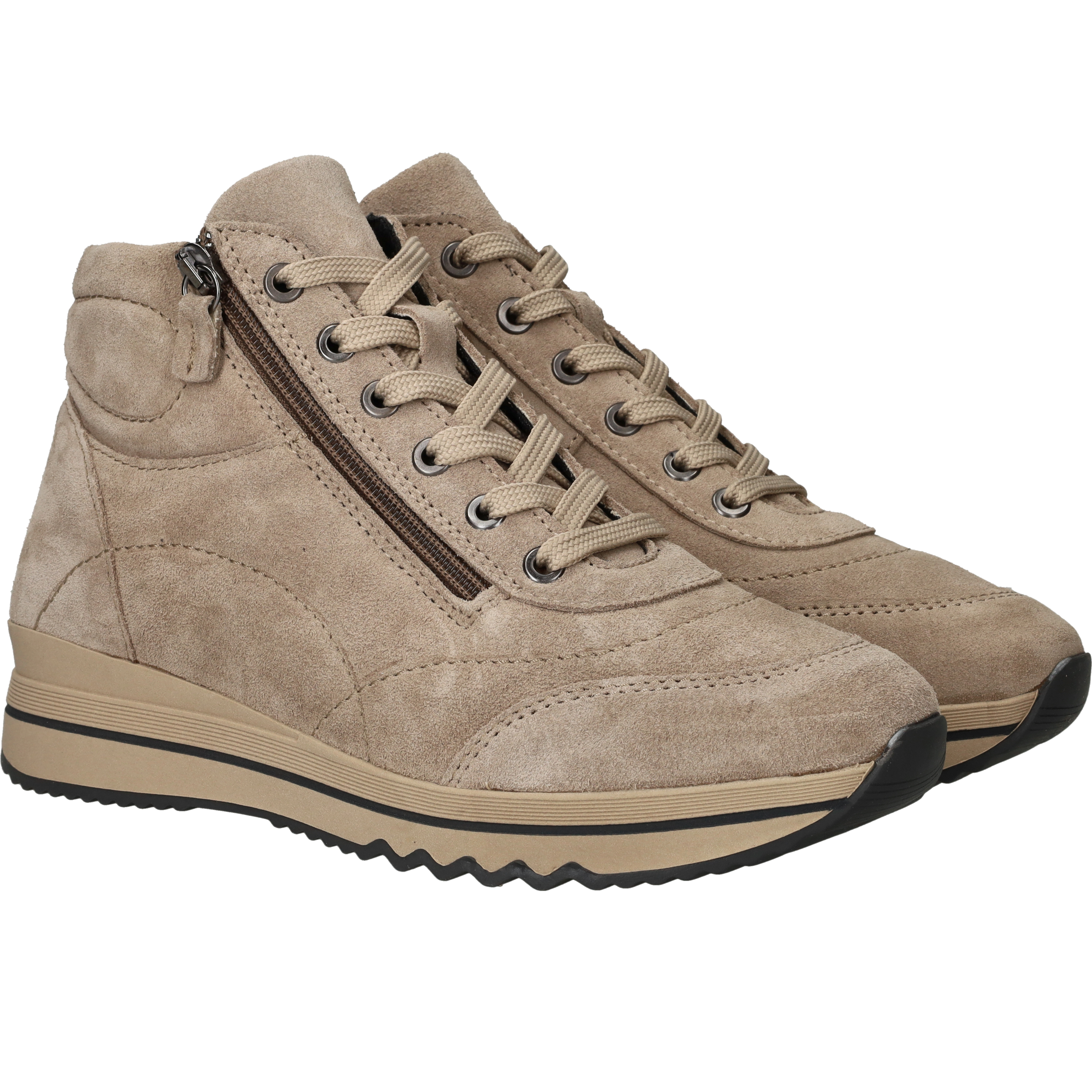 Sens Veterboots Dames Beige, veterboot voor dames – foto 2