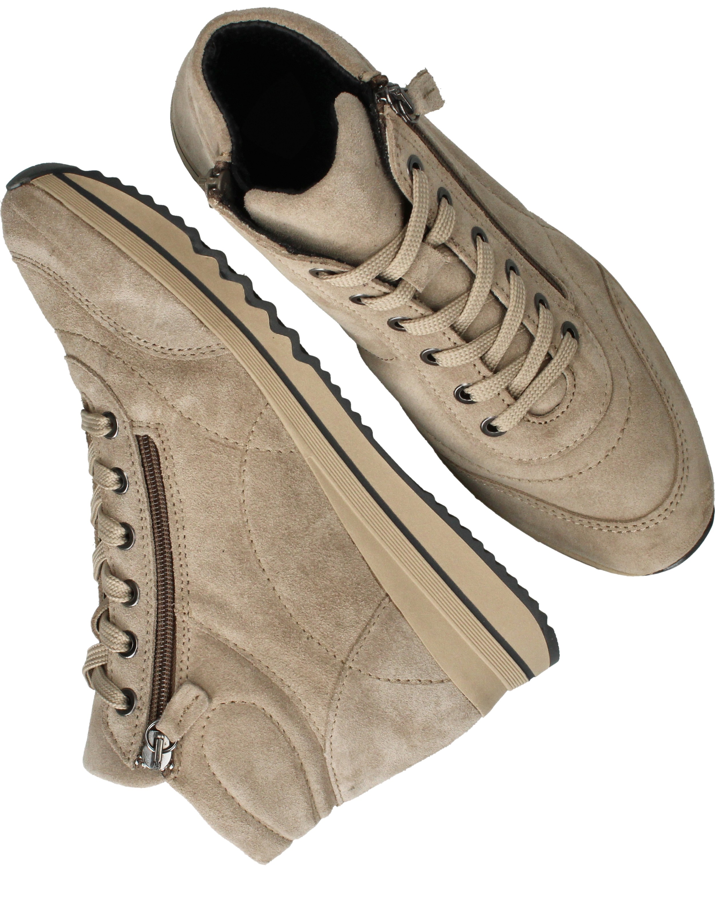 Sens Veterboots Dames Beige, veterboot voor dames – foto 4