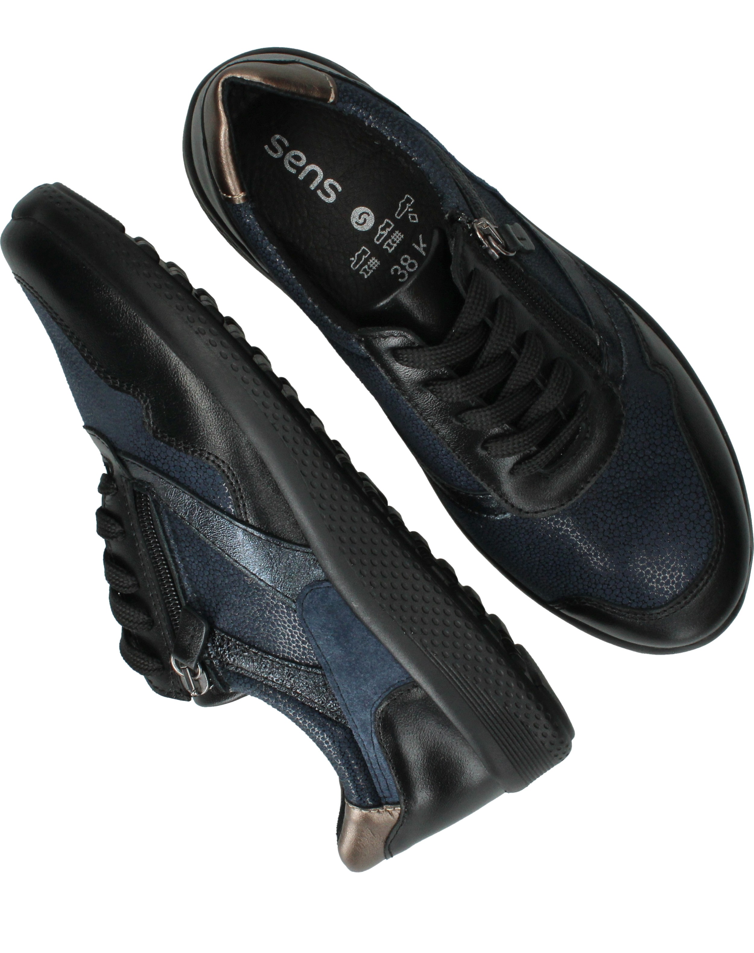 Sens Stretch Sneakers Dames Blauw – foto 3
