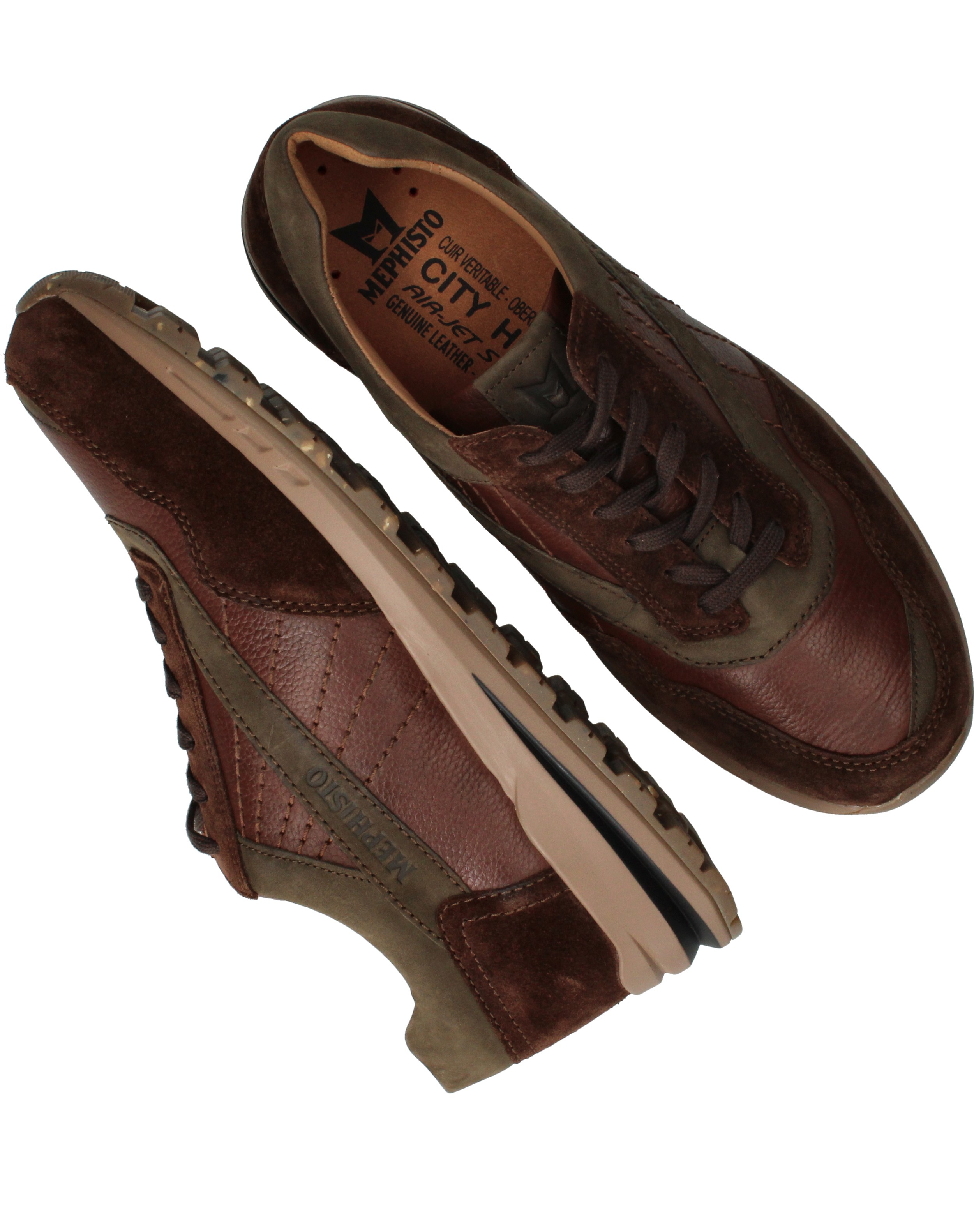 Mephisto Barth Velsport Sneakers Heren Cognac, sneaker voor heren – foto 4