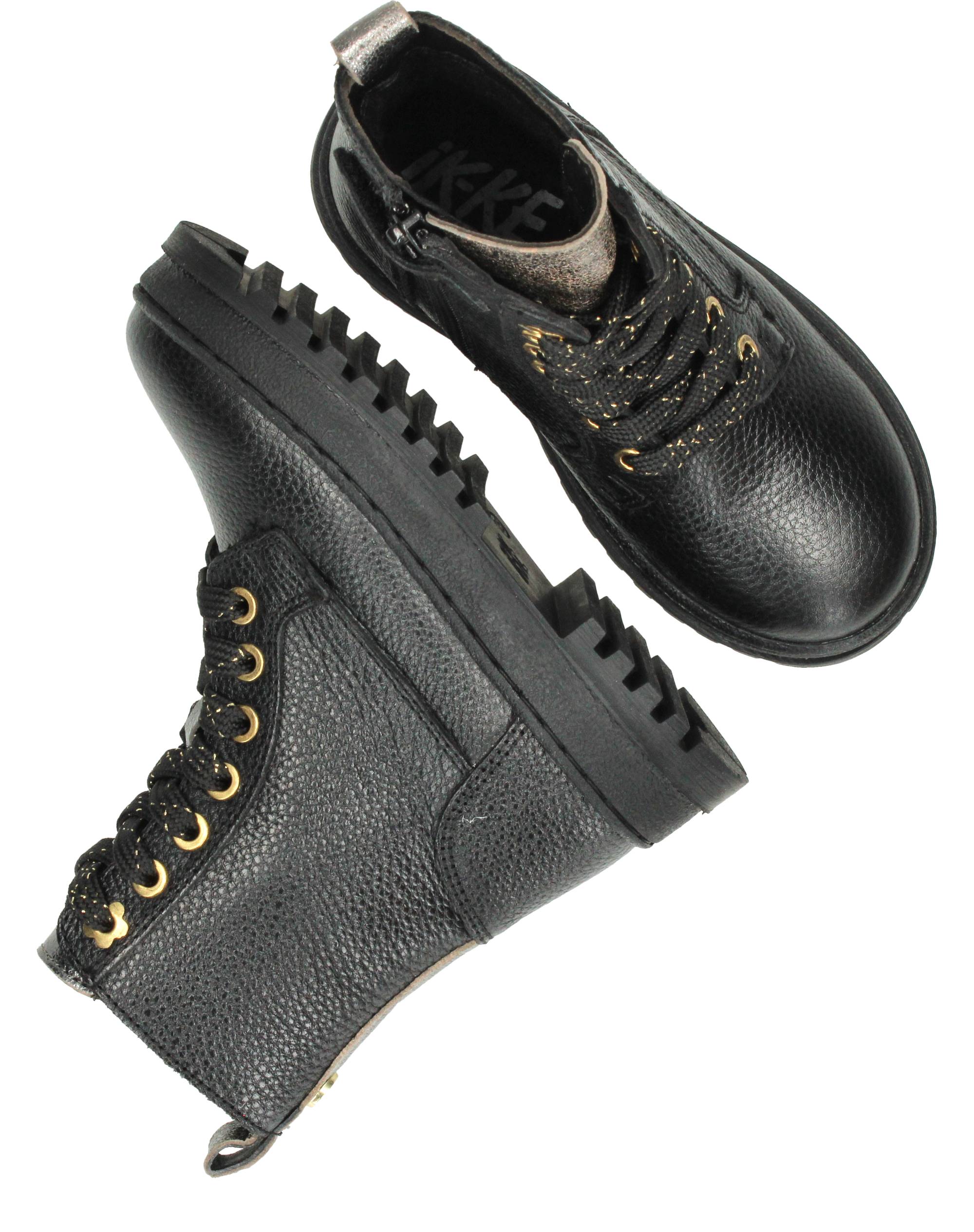 IK-KE Veterboots Meisjes Zwart – foto 3