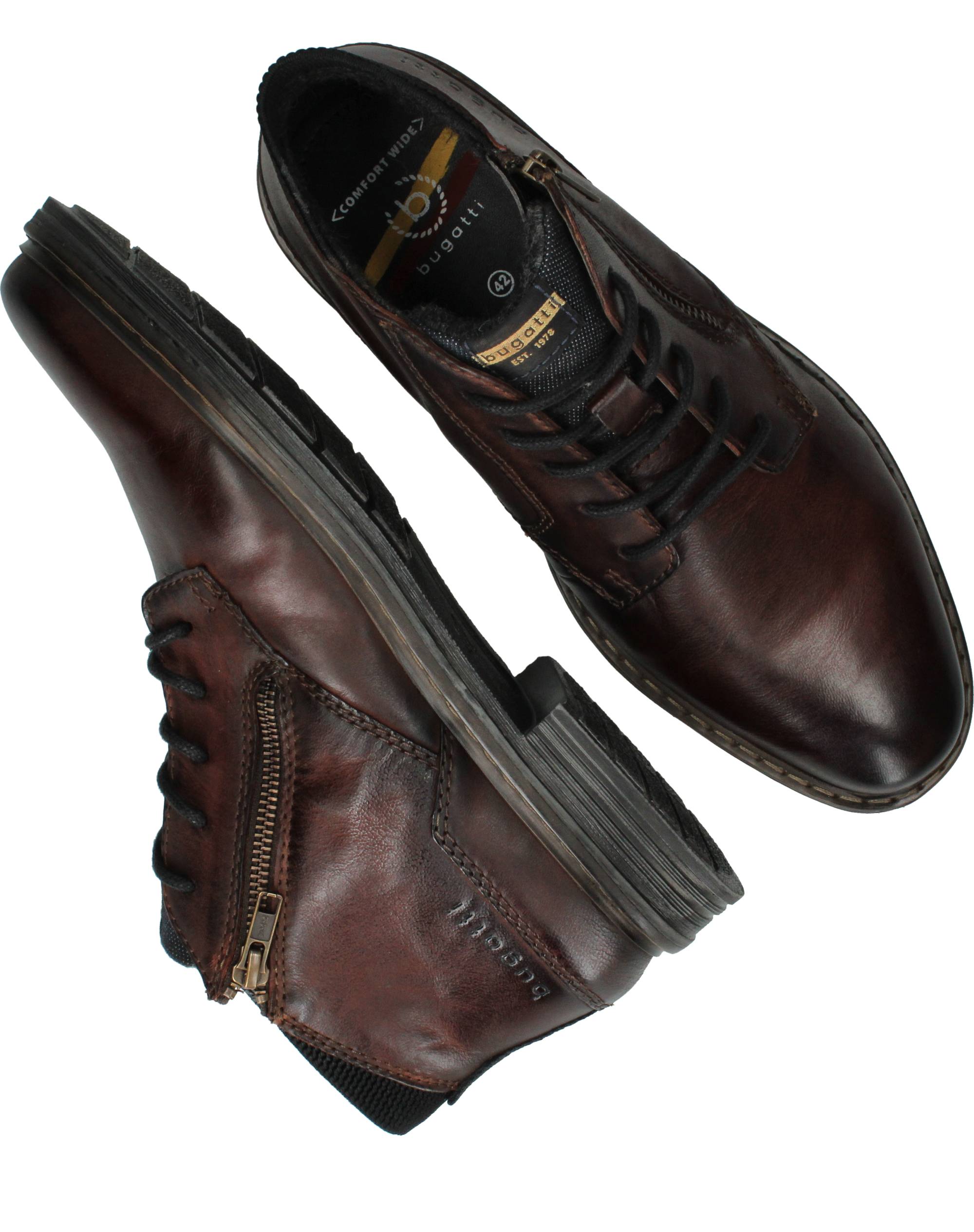Bugatti Veterboots Heren Bruin, veterboot voor heren – foto 4