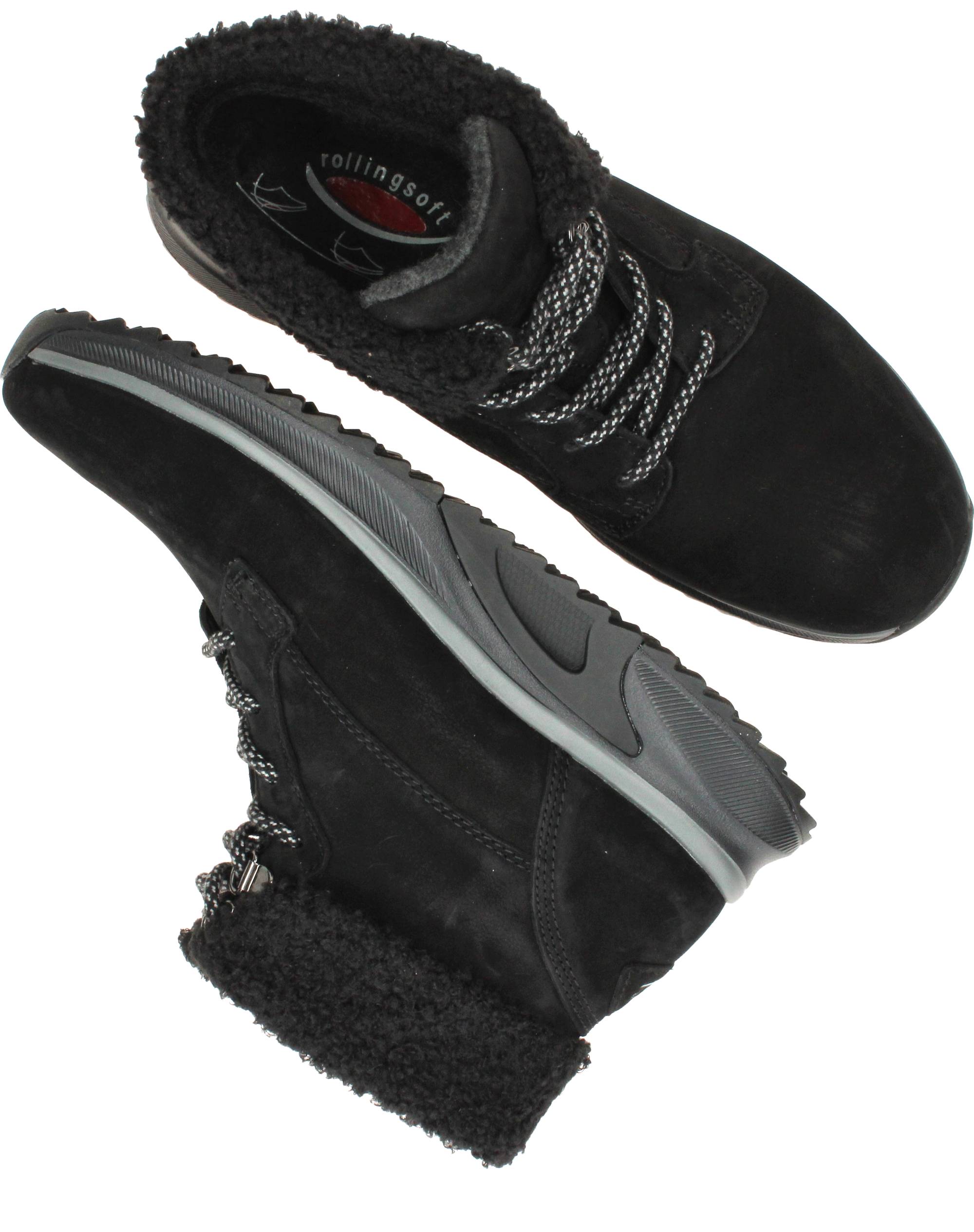 Gabor Rollingsoft Veterboots Dames Zwart, veterboot voor dames – foto 4