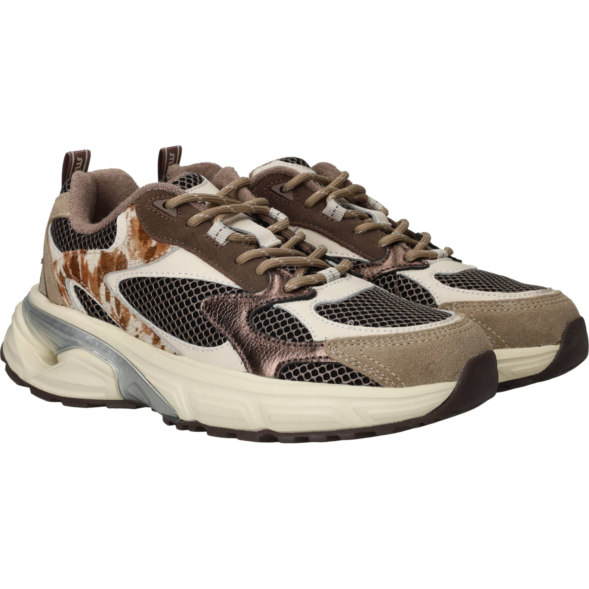 Maruti Roma Sneakers Jongens Taupe, sneaker voor jongens – foto 2
