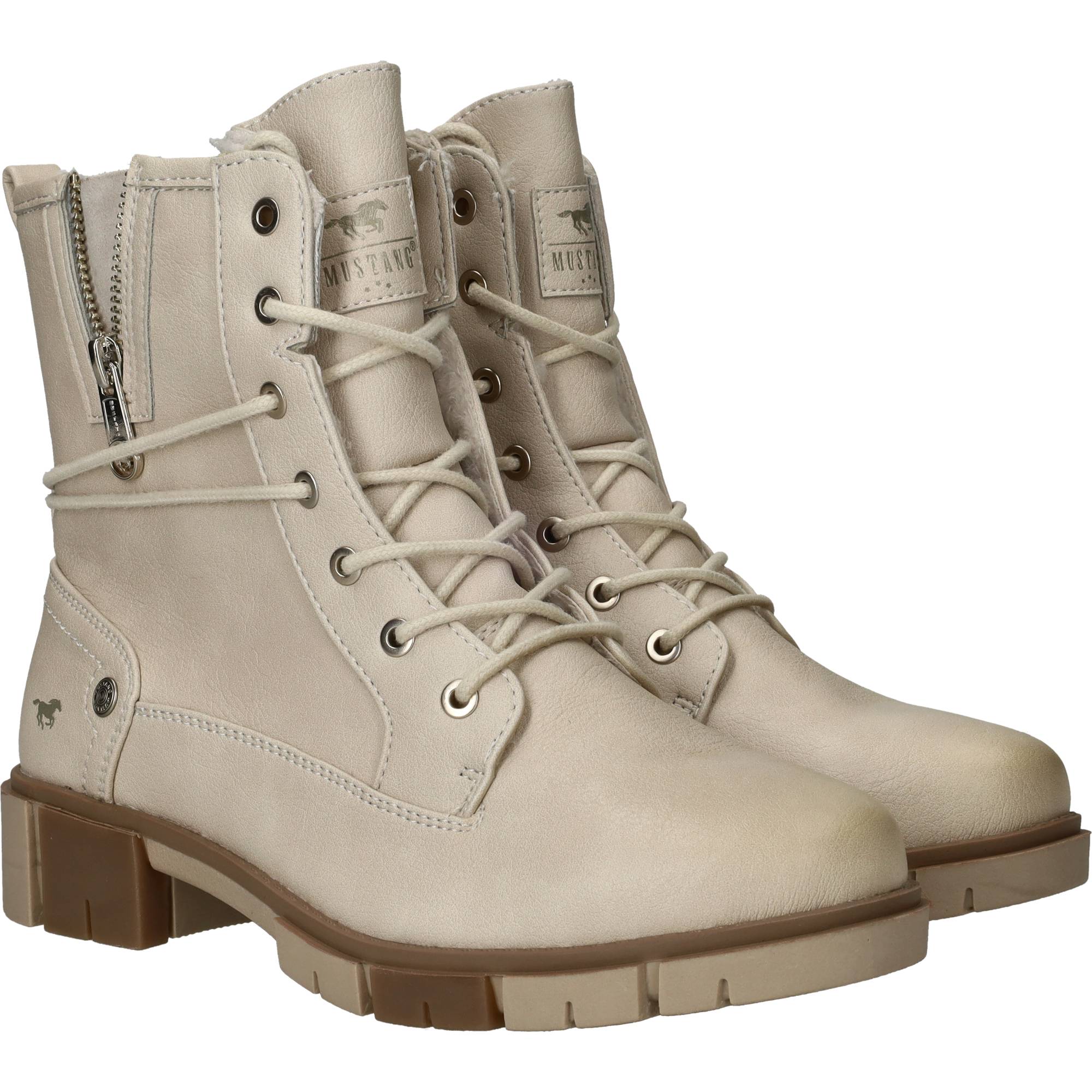 Mustang Veterboots Beige, veterboot voor unisex – foto 2