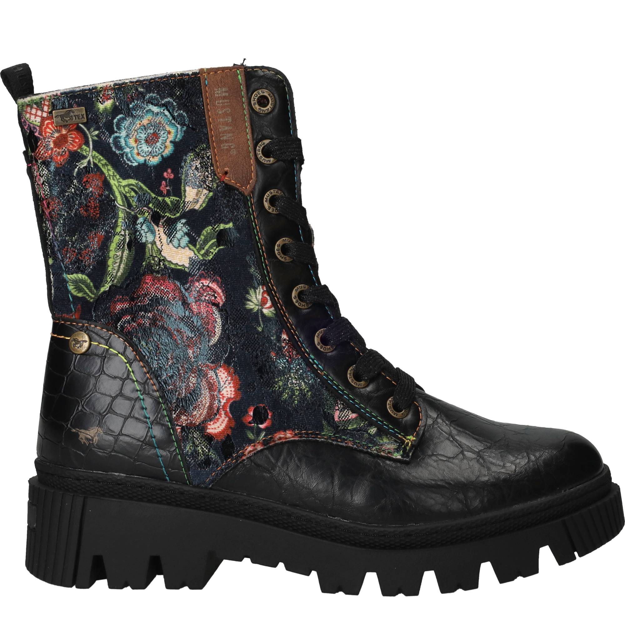 Mustang Veterboots Zwart, veterboot voor unisex – foto 5
