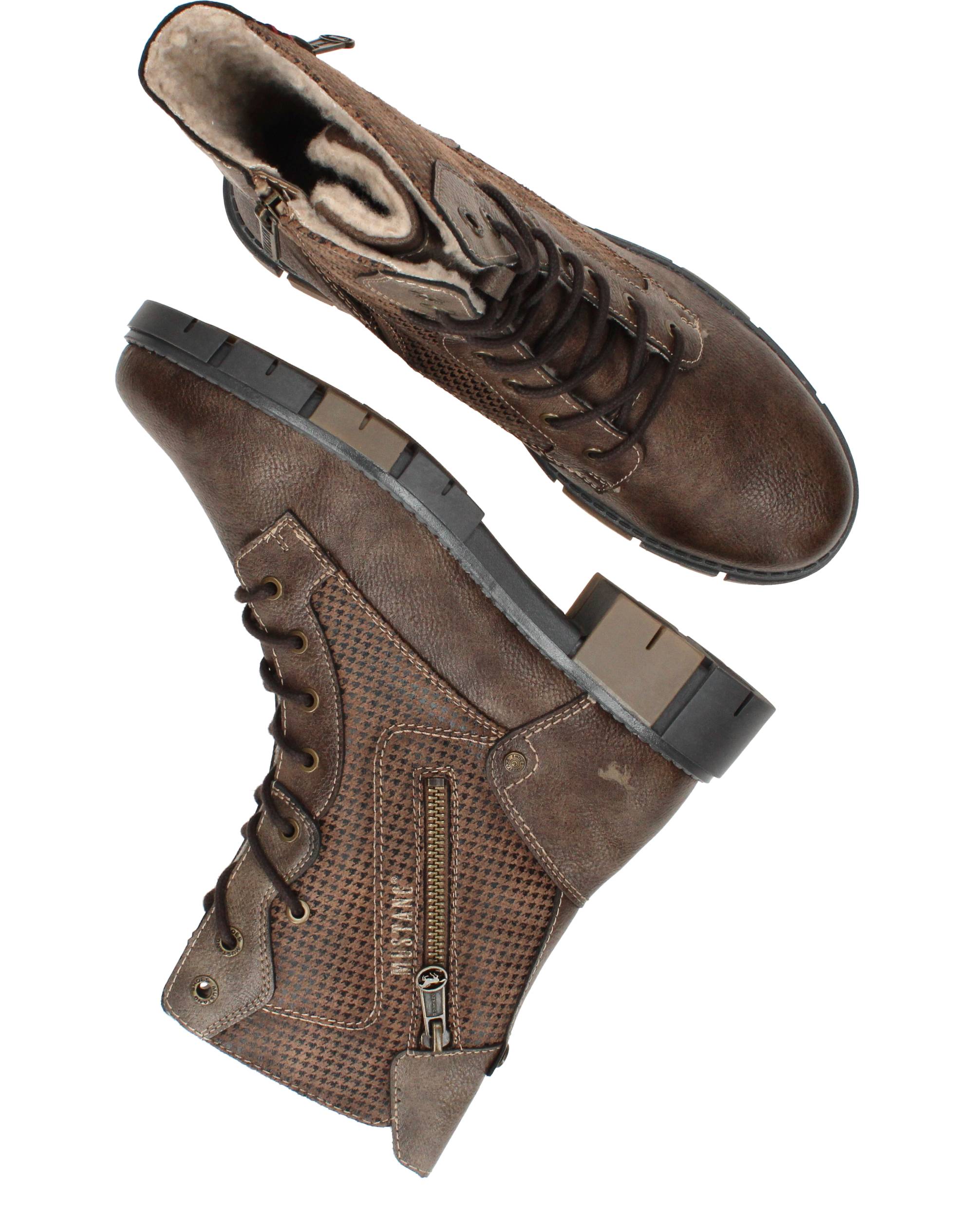 Mustang Veterboots Bruin, veterboot voor unisex – foto 4
