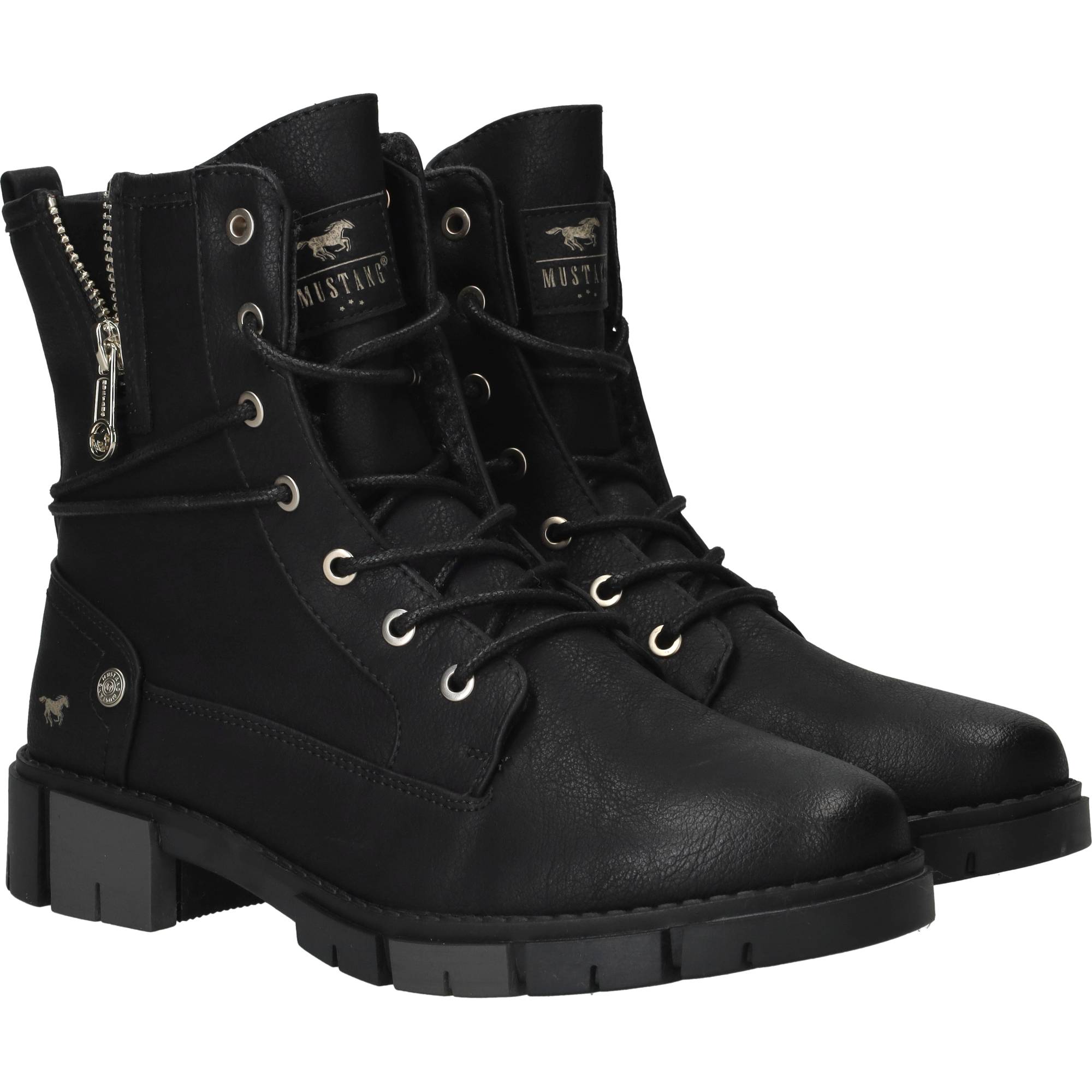 Mustang Veterboots Jongens Zwart, veterboot voor jongens – foto 6