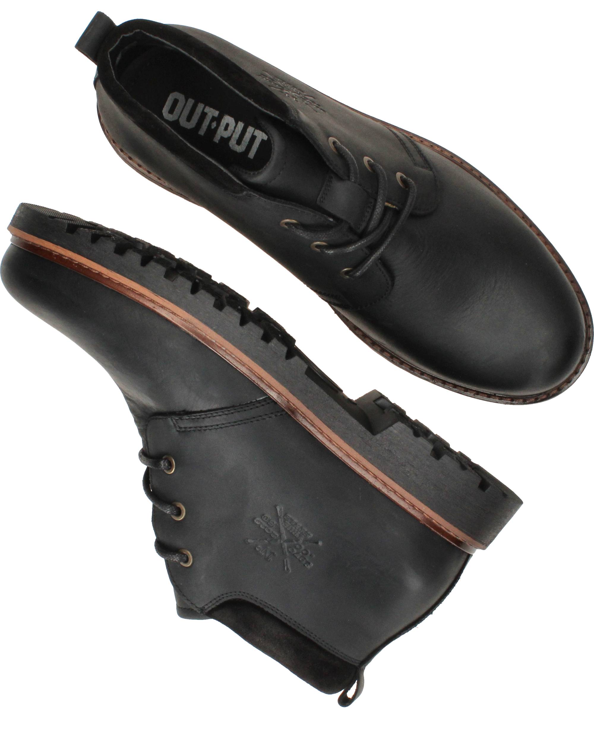 Output Veterboots Zwart, veterboot voor unisex – foto 4