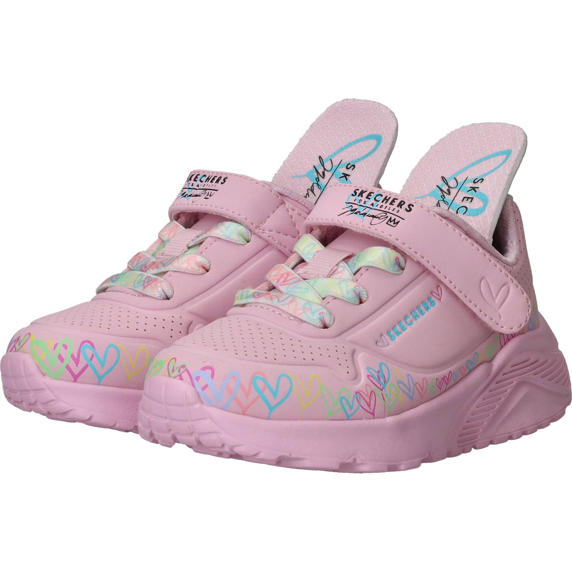 Skechers JGoldcrown Uno Lite Sneakers Meisjes Roze – foto 4