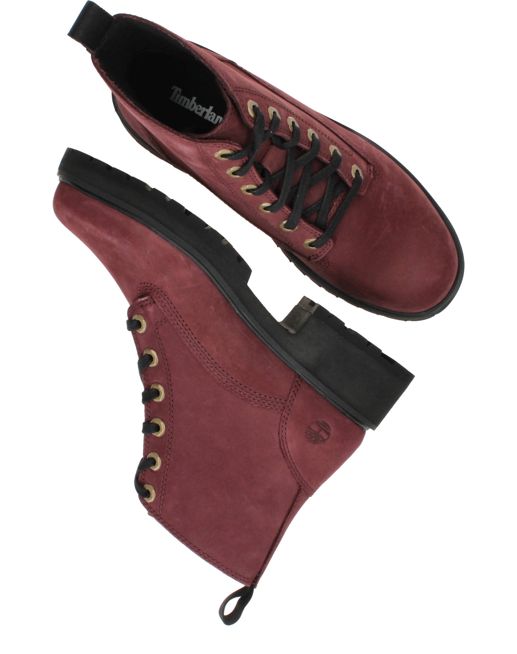 Timberland Carnaby Row Mid Lace Up Veterboots Rood, veterboot voor unisex – foto 4