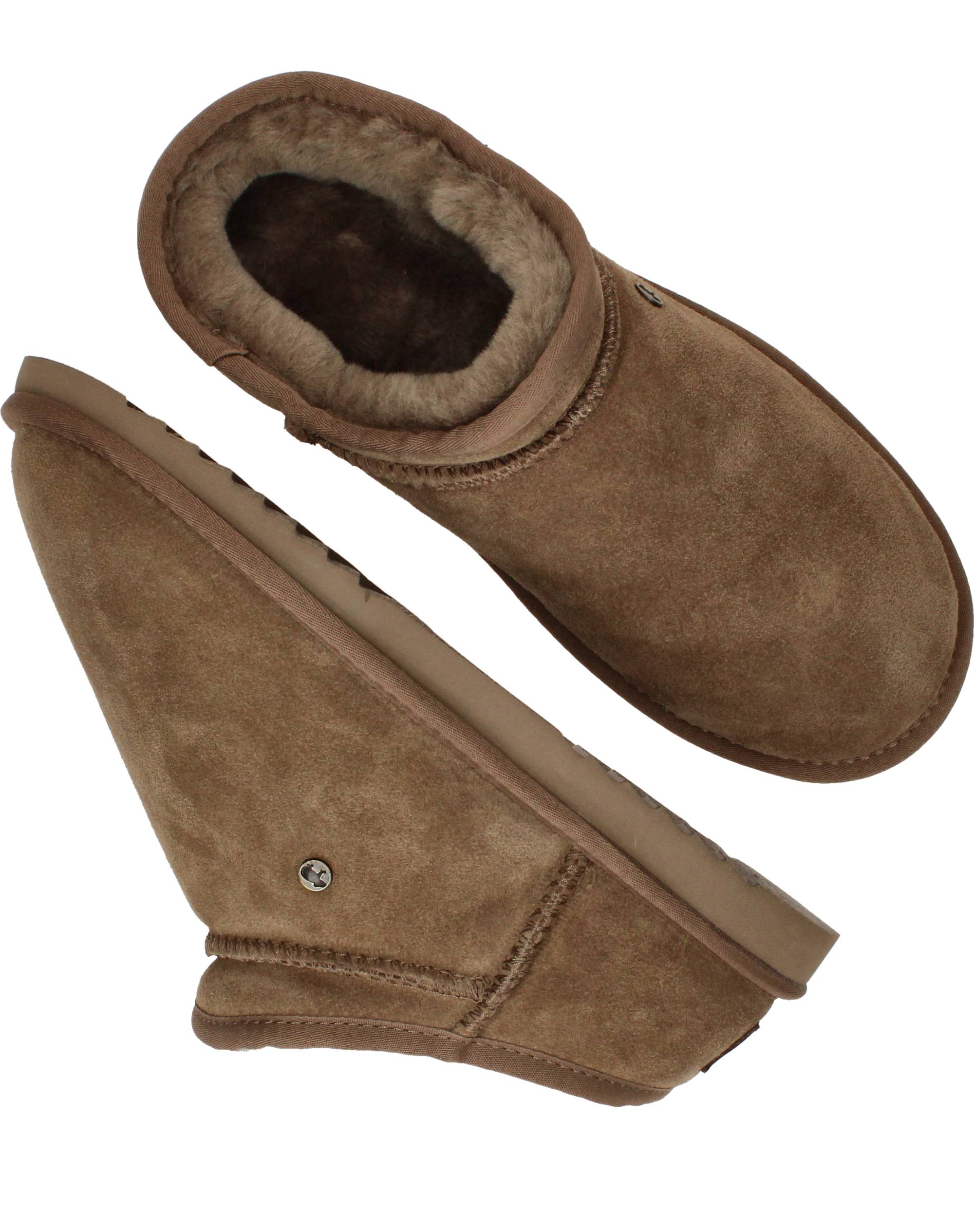 Warmbat Conner Pantoffels Taupe, pantoffel voor unisex – foto 4