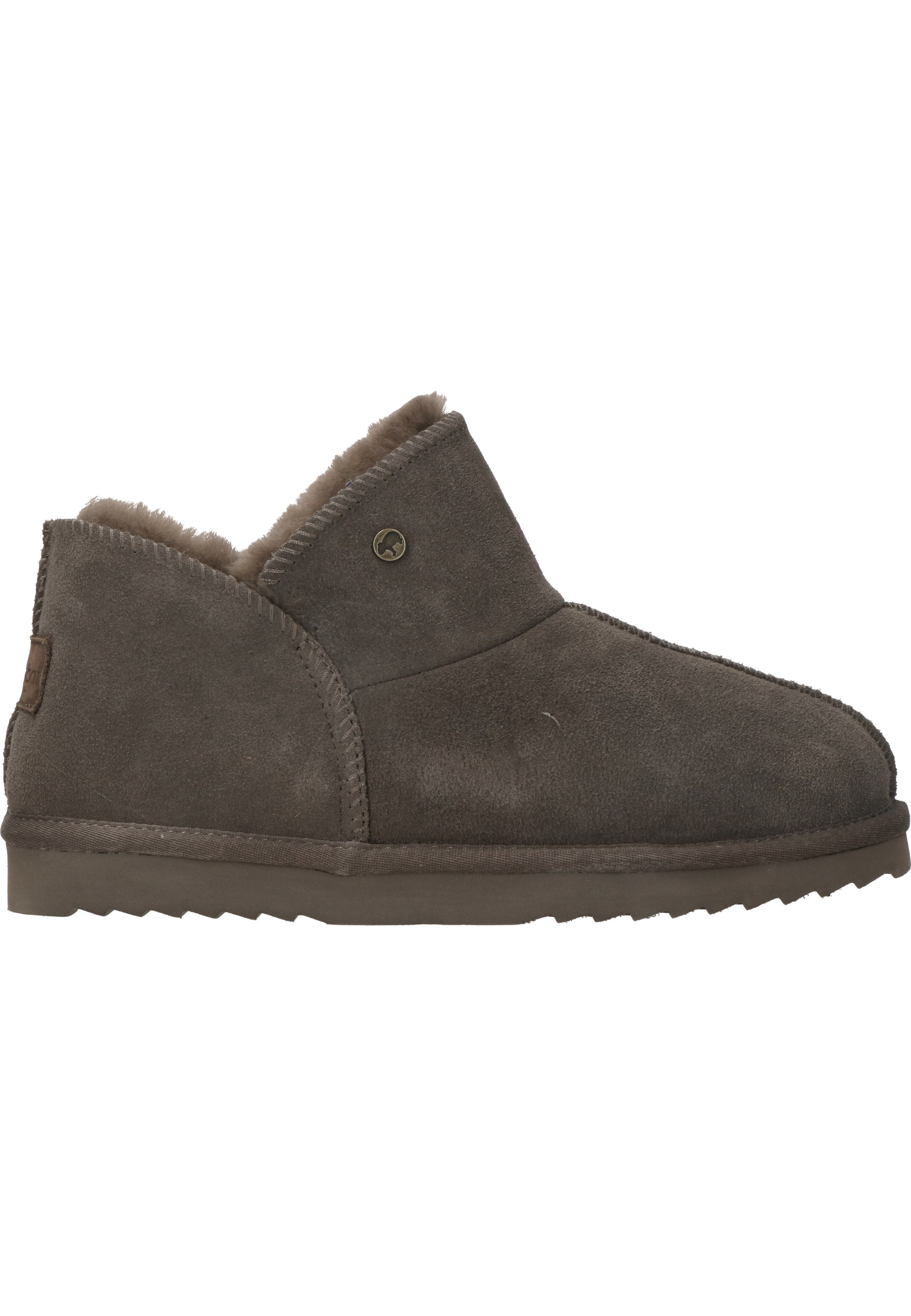 Warmbat Willow Suede Dames Pantoffels - Pebble - Maat 42