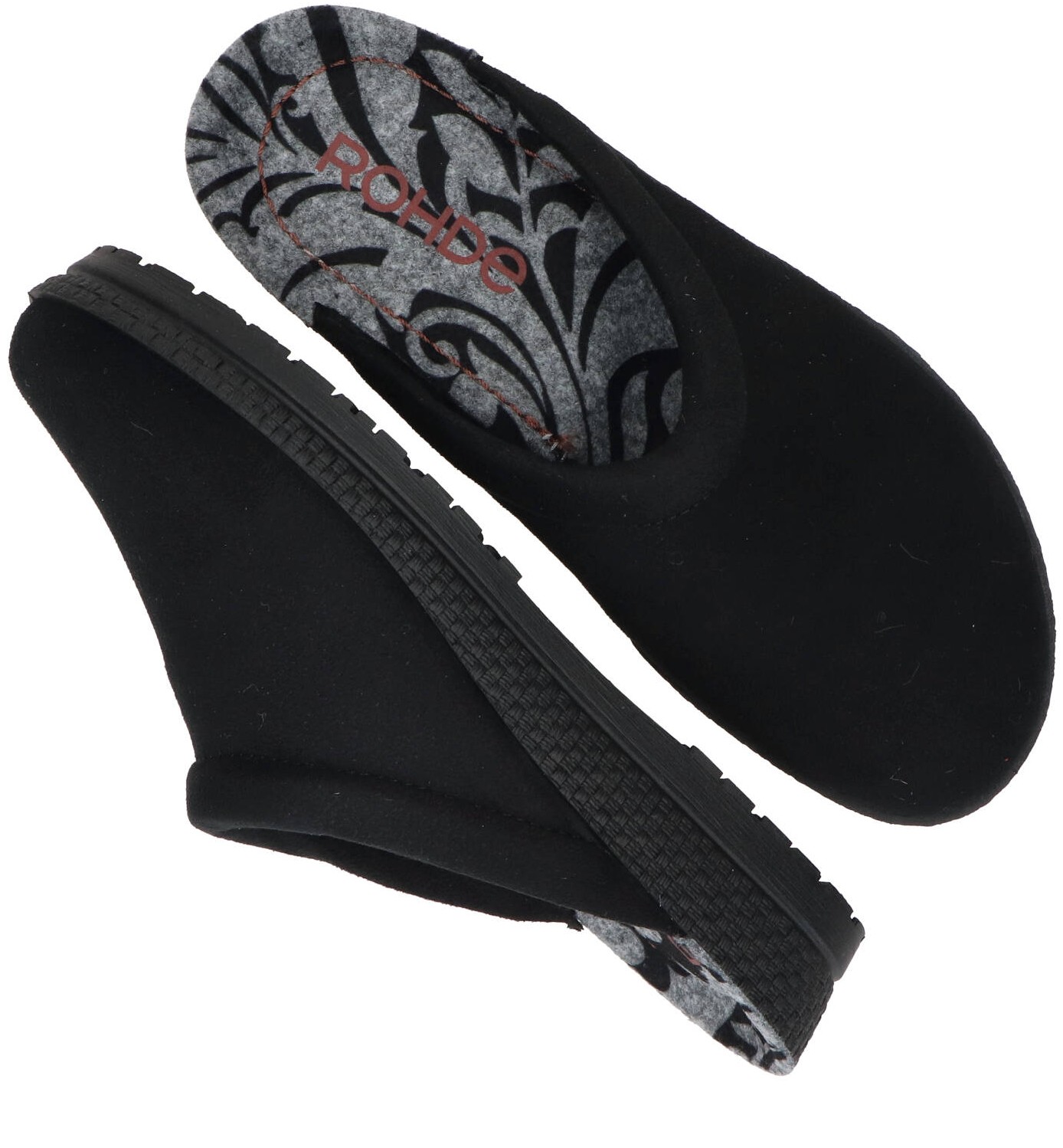 Rohde Muilen Dames Zwart, slipper voor dames – foto 3