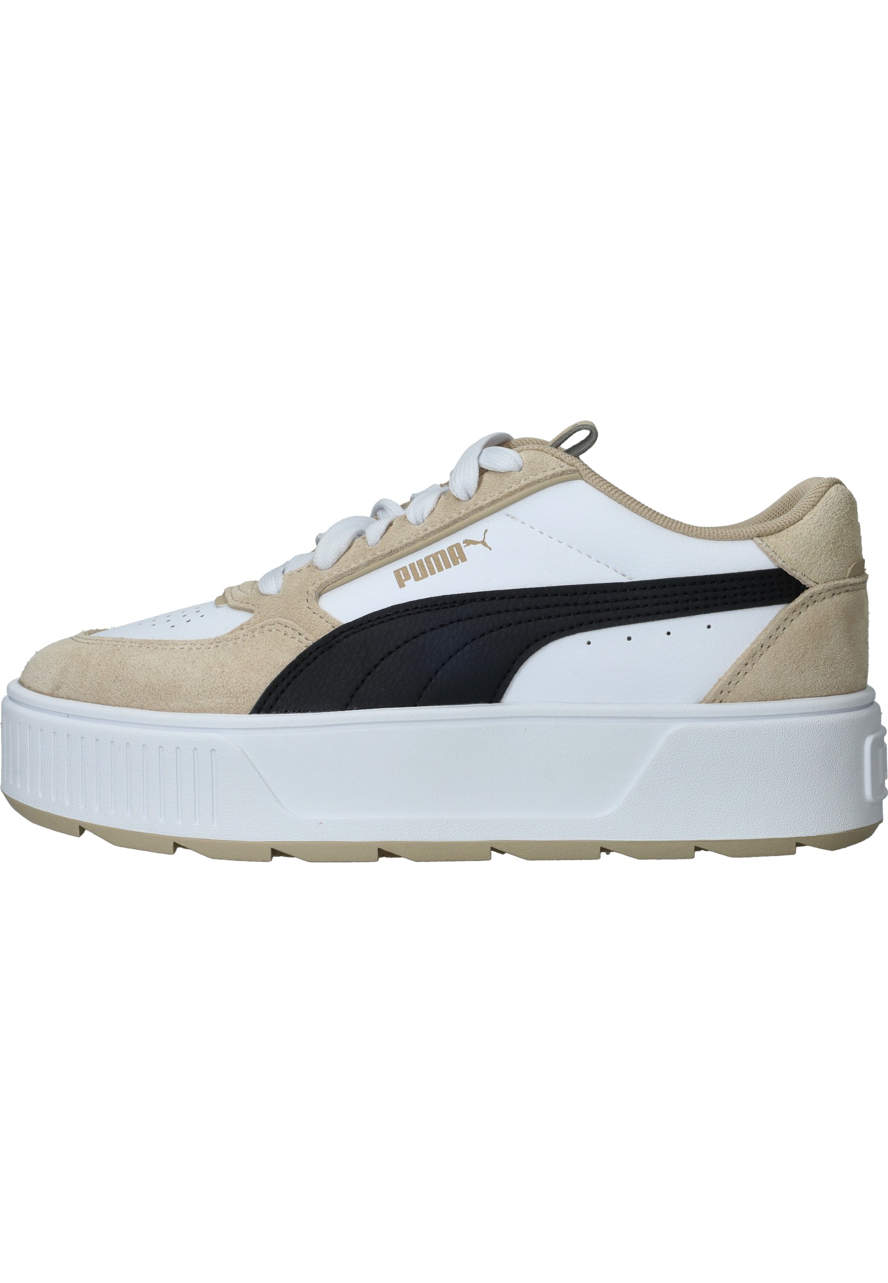 PUMA Karmen Rebelle SD Dames Sneakers - PUMA White-PUMA Black-Putty - Maat 36