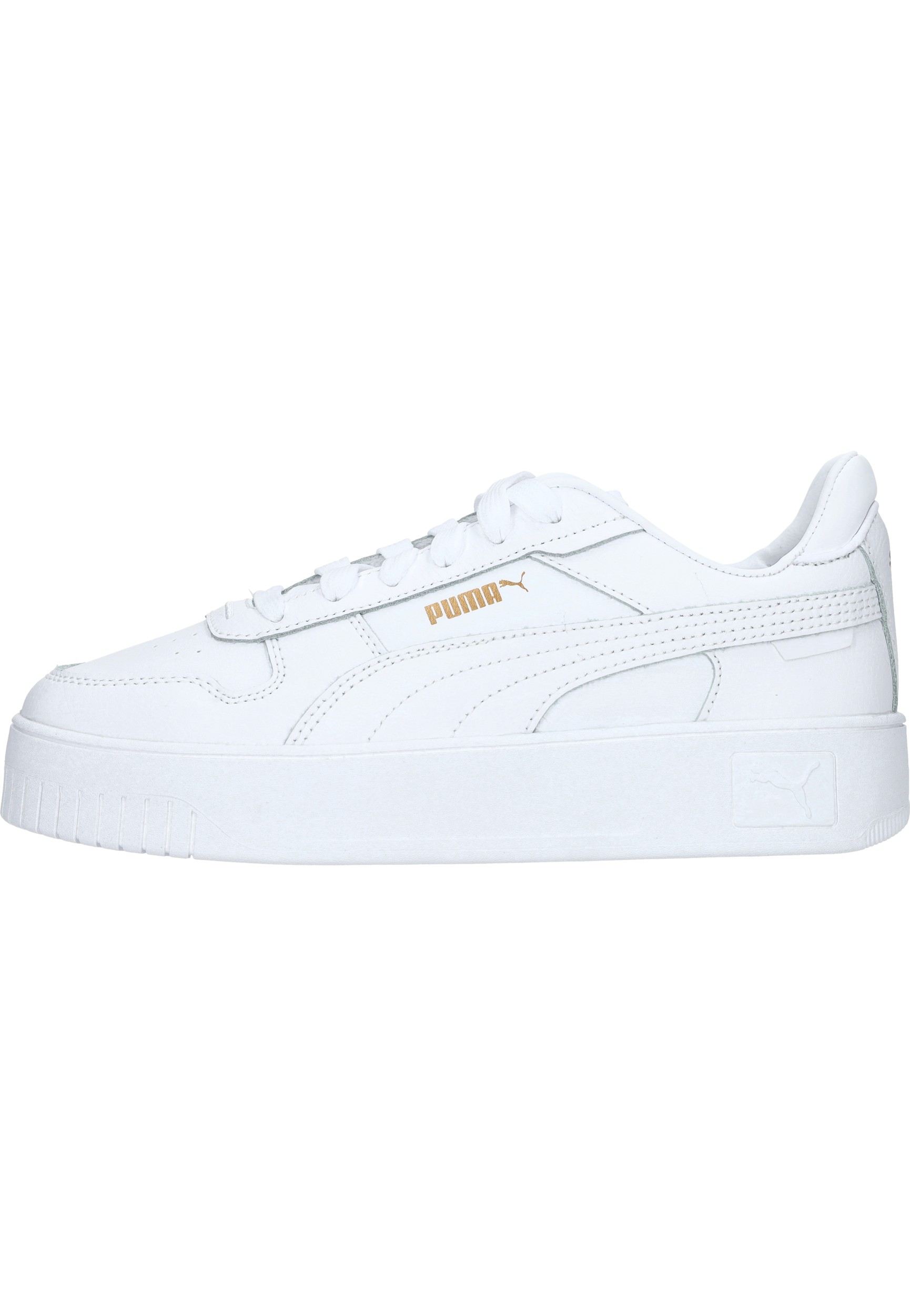 PUMA Carina Street Dames Sneakers - White/Gold - Maat 36
