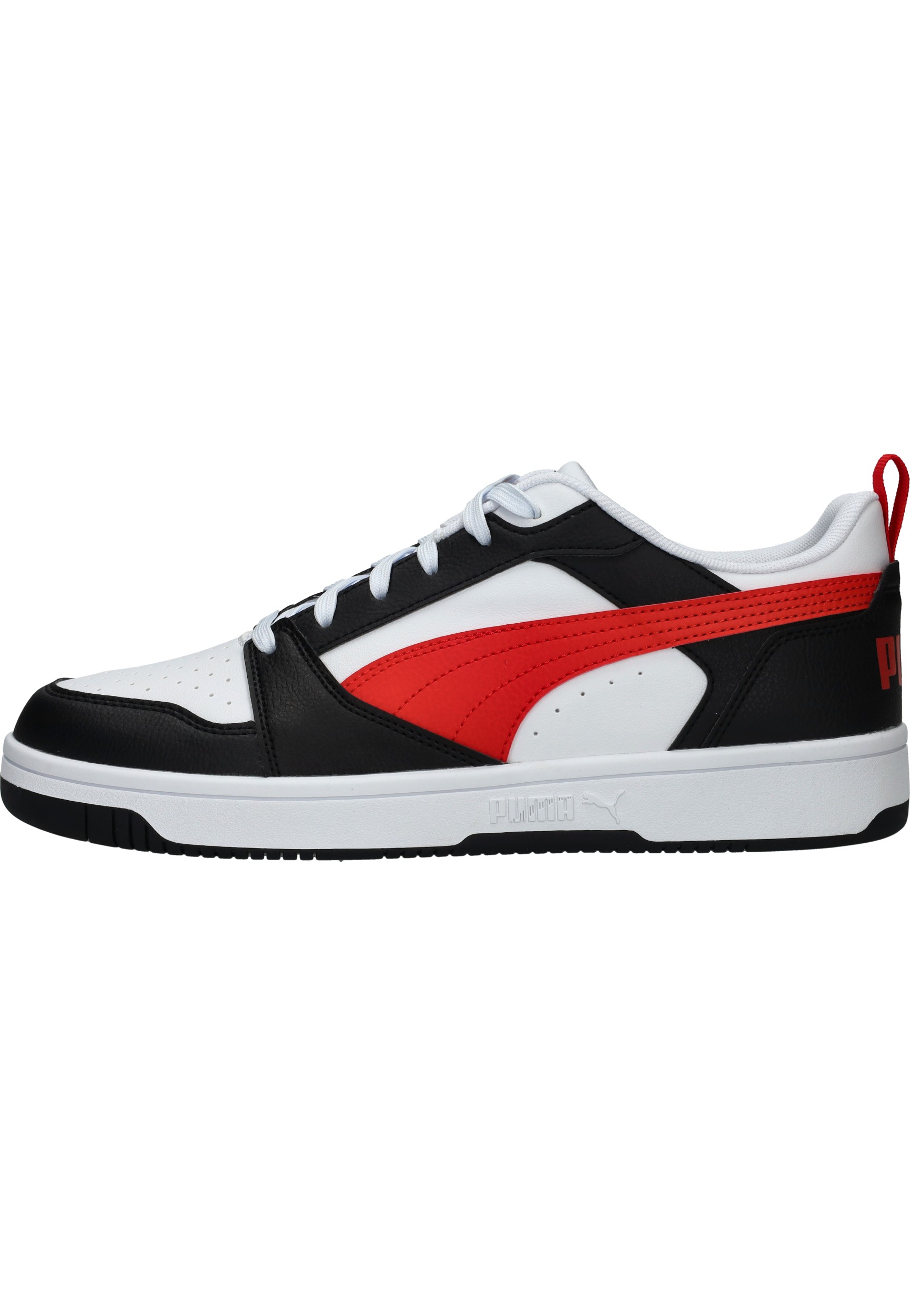 PUMA Rebound v6 Low Unisex Sneakers - Wit/Zwart/Rood - Maat 43