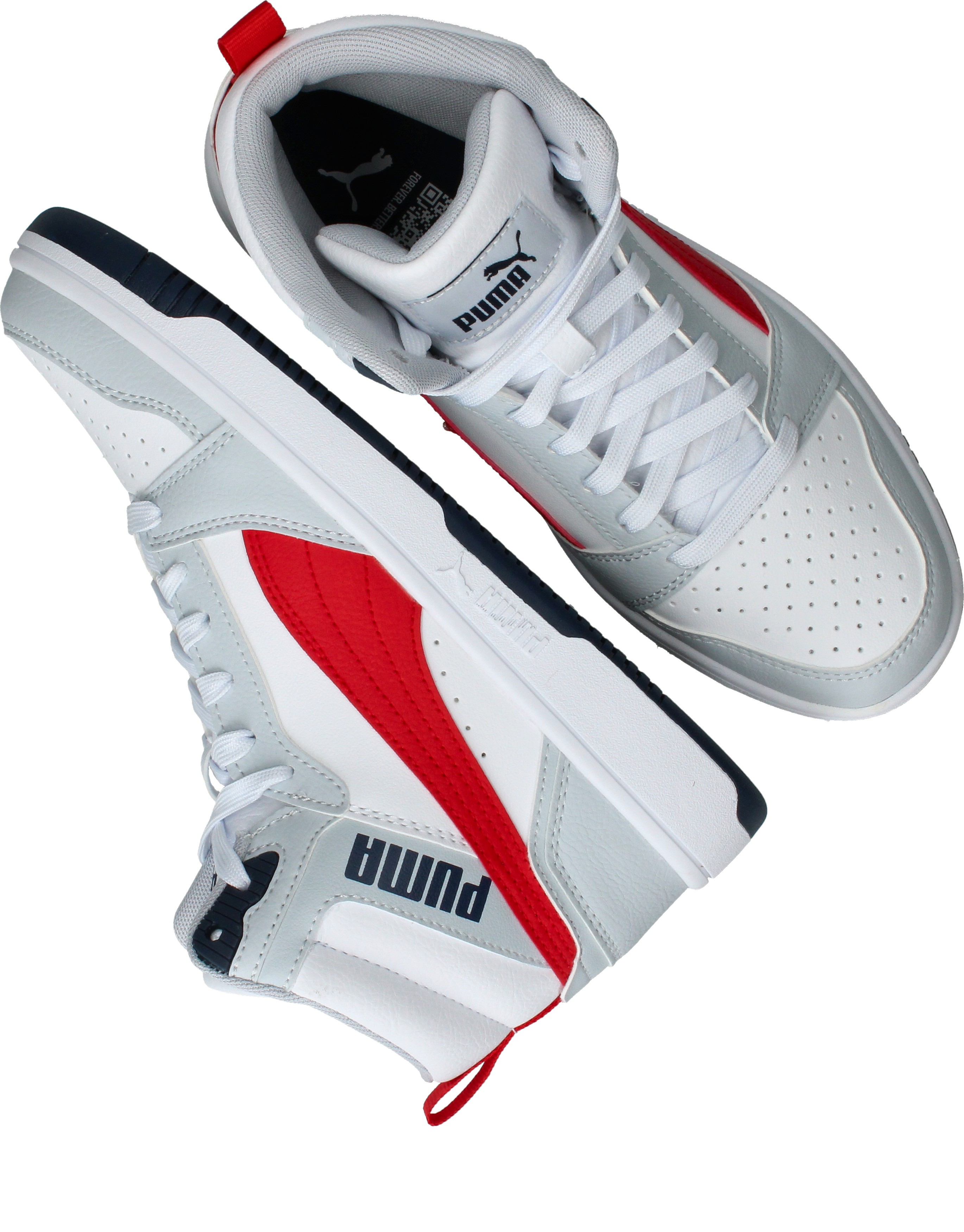Puma Rebound V6 Mid, Wit (4)