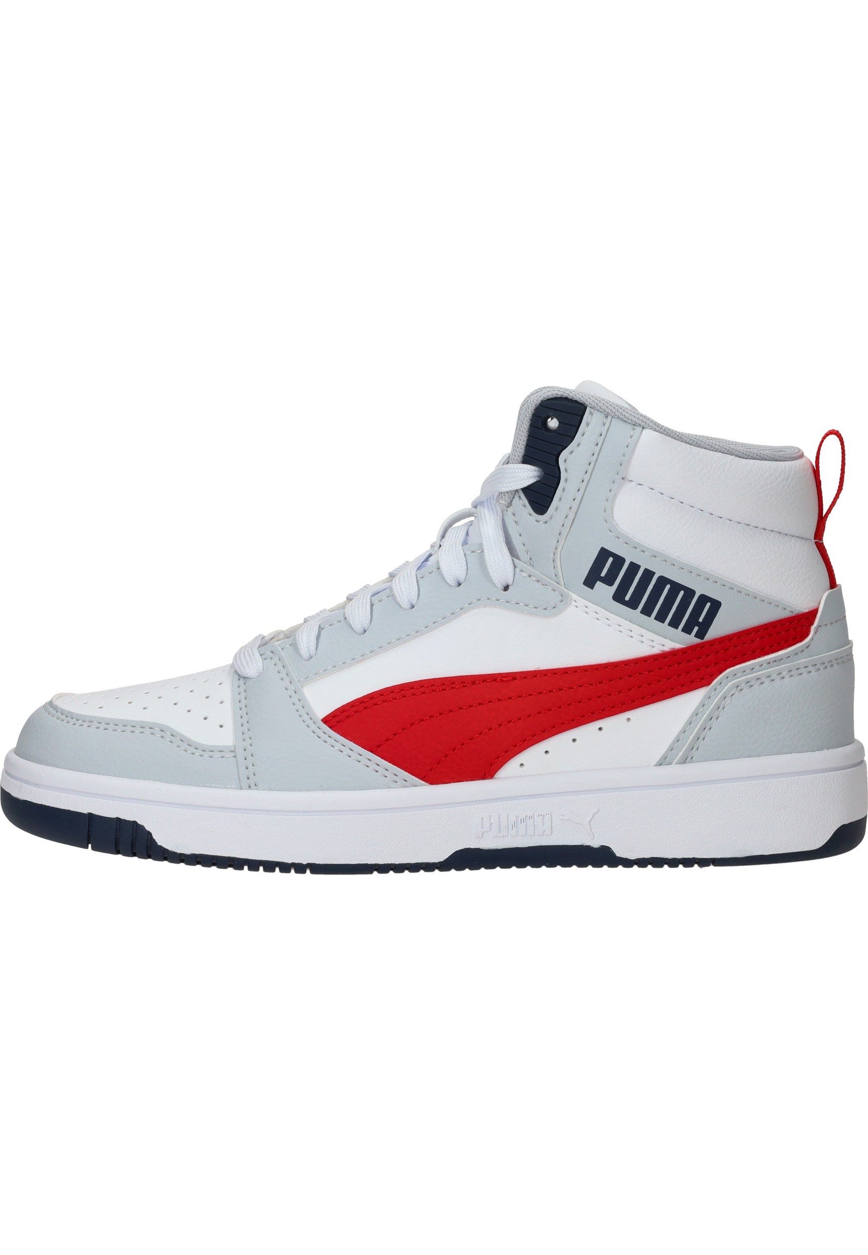 Puma Rebound v6 Mid Sneakers wit Imitatieleer - Maat 39