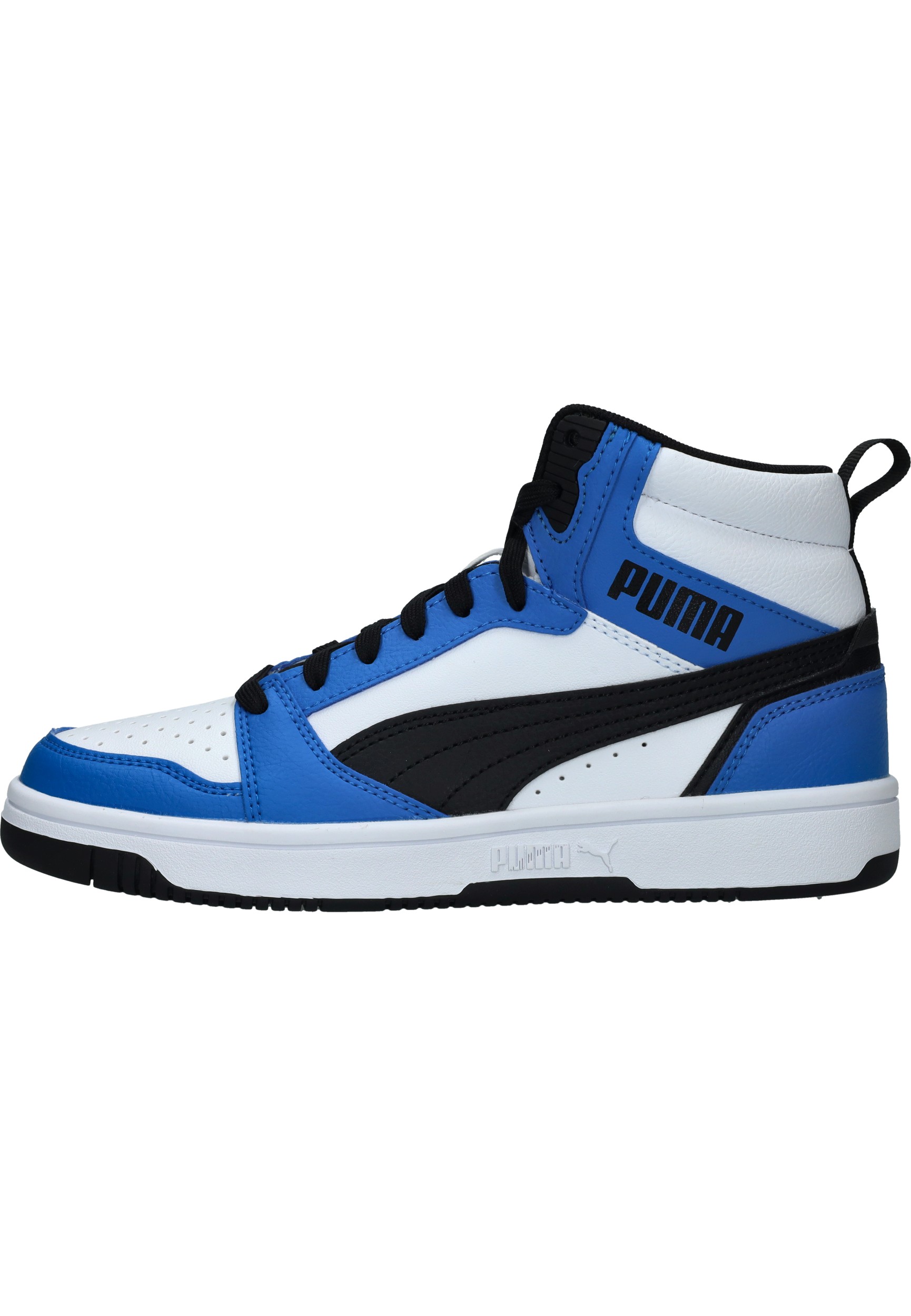 PUMA Puma Rebound V6 Mid Jr FALSE Sneakers - PUMA White-PUMA Black-Racing Blue - Maat 39