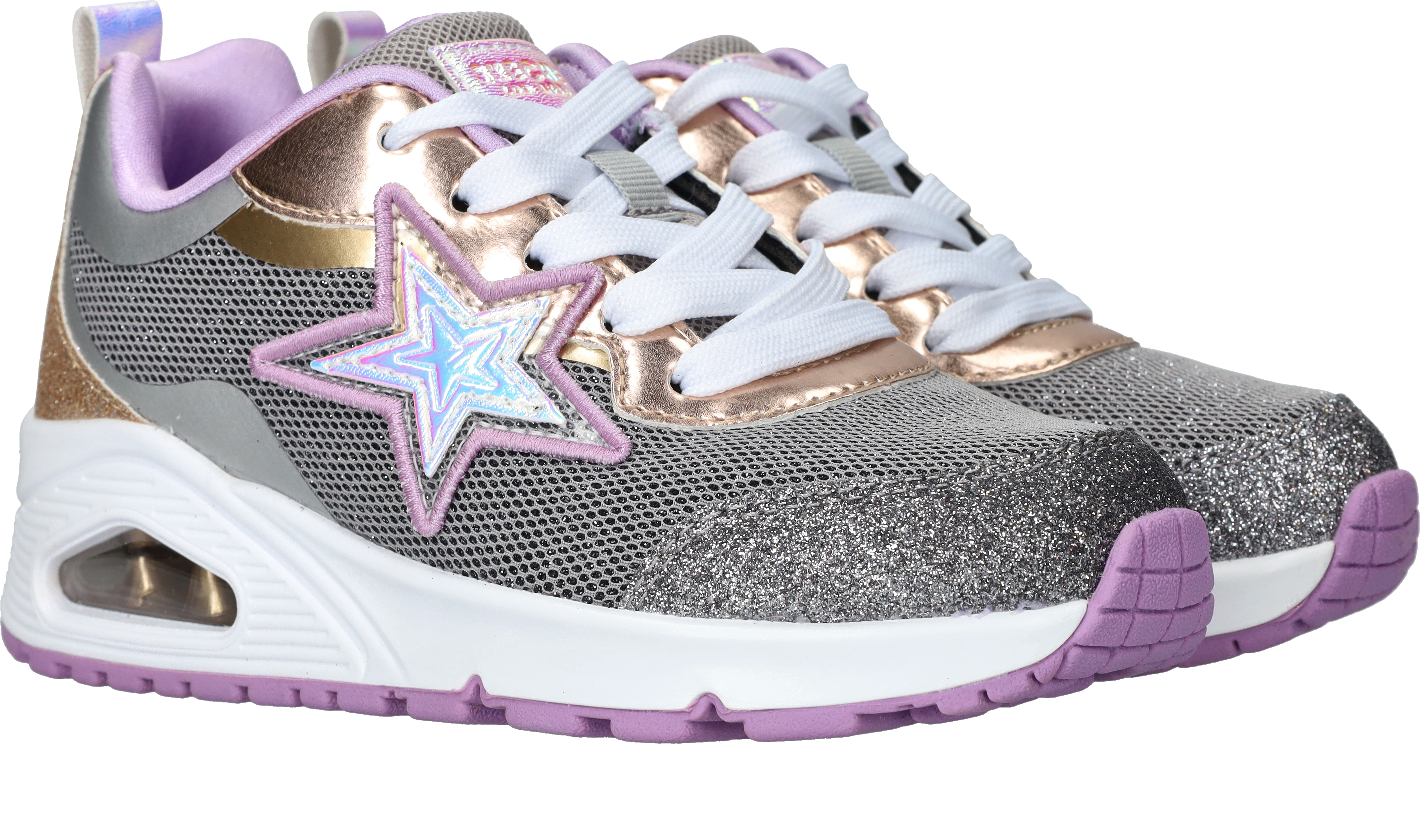 Skechers Uno Starry Vibe, Zilver (2)