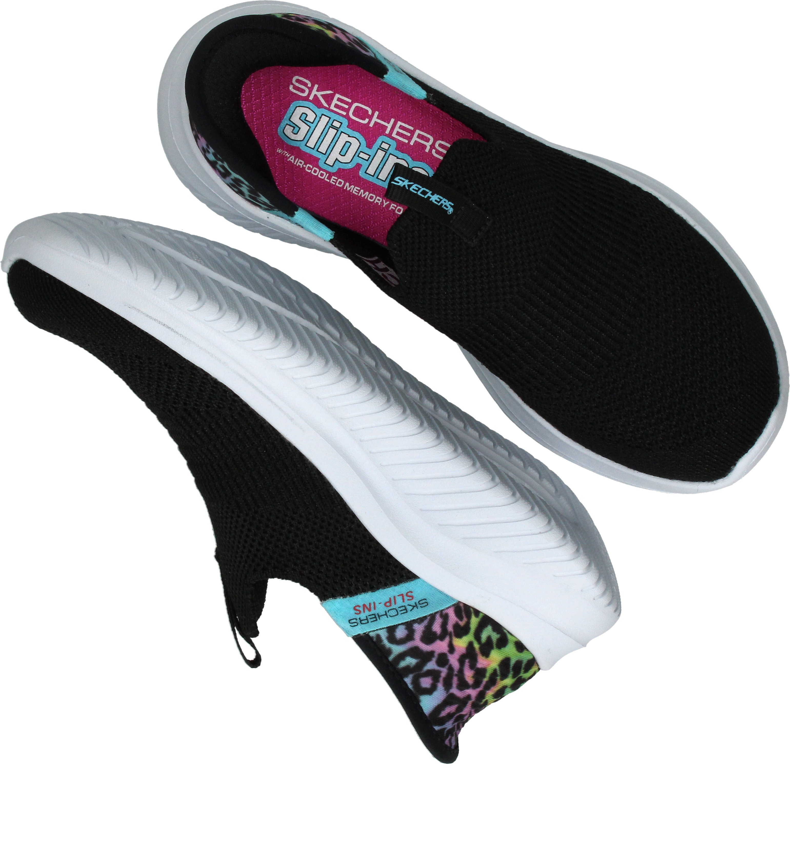 Skechers Ultra Flex 3.0 Colory Wild Slip-Ins, Zwart (4)