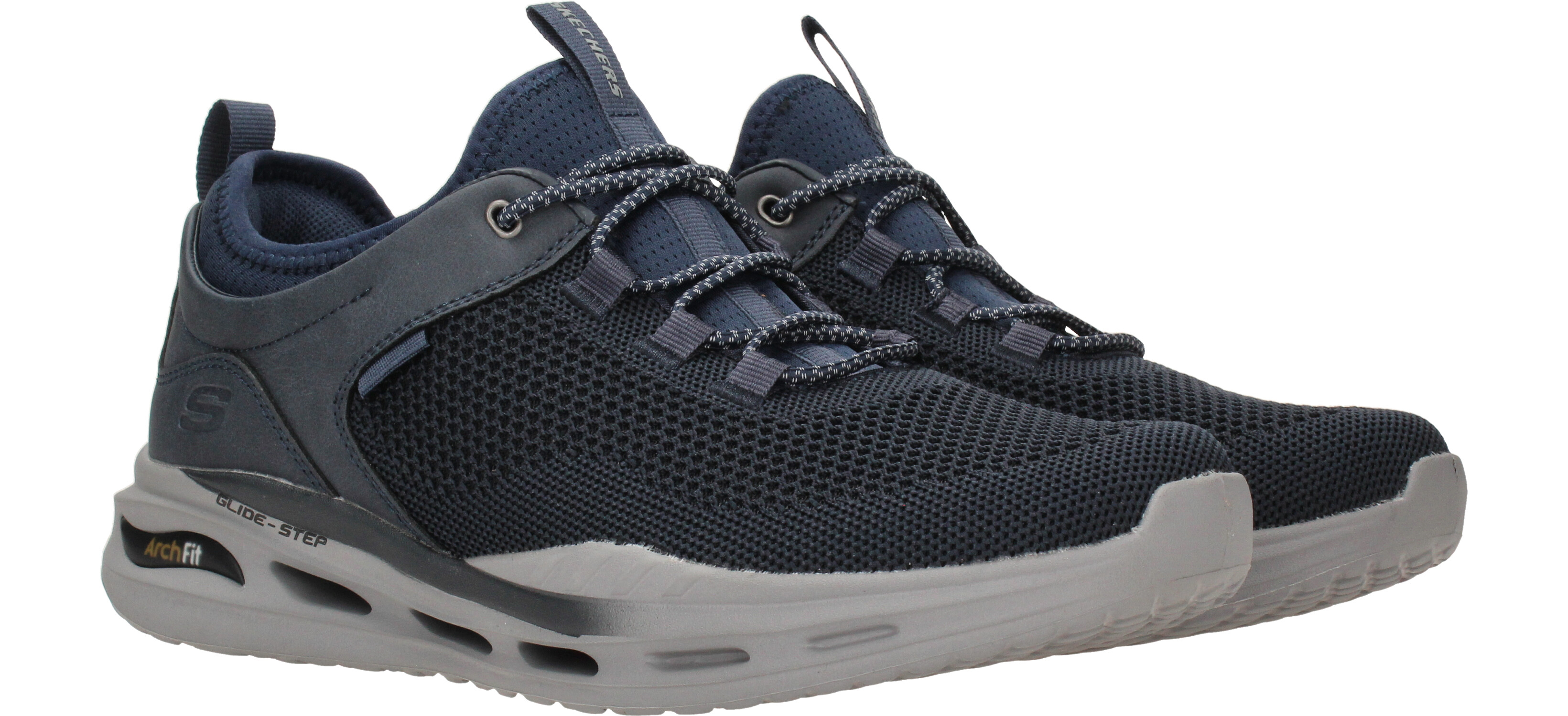 Skechers Arch Fit Orvan Percer instapper, Blauw (2)