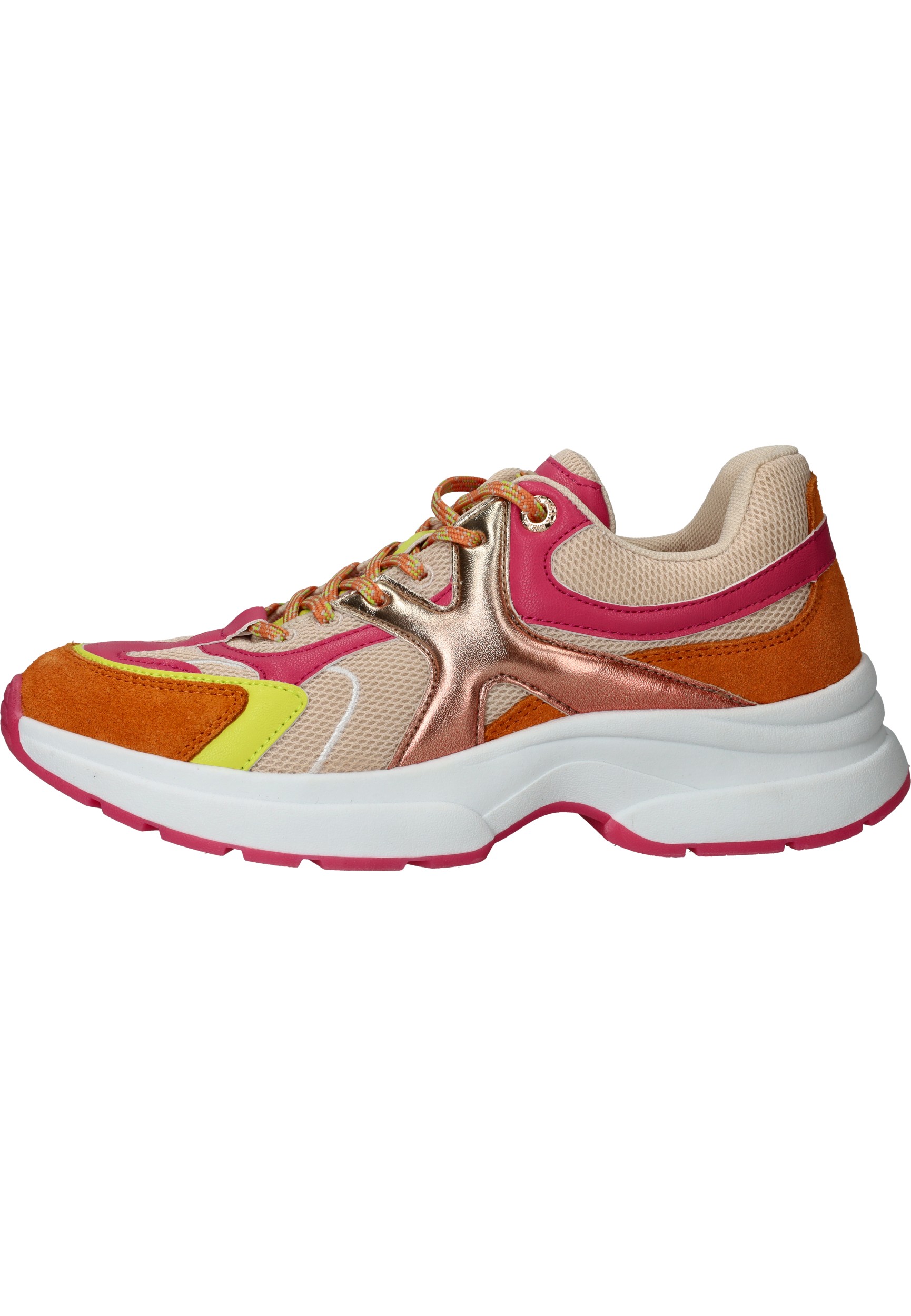 Mexx Loyce Lage sneakers - Leren Sneaker - Dames - Oranje - Maat 41