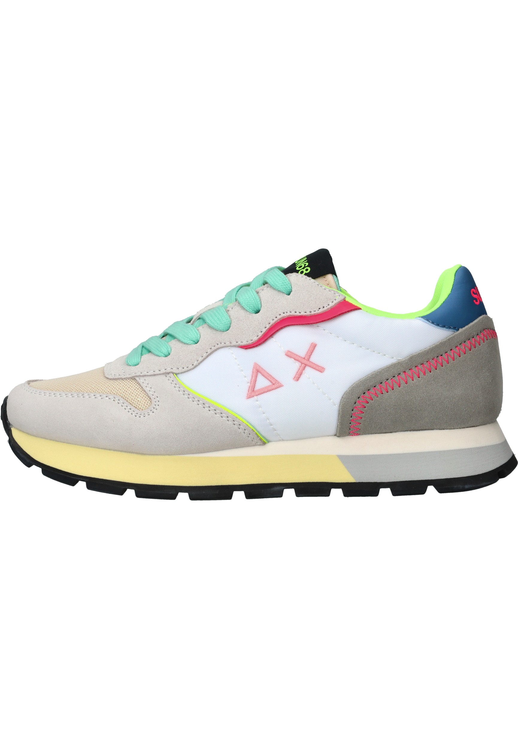 Sun 68 Ally Color explosion dames sneaker - Wit multi - Maat 36
