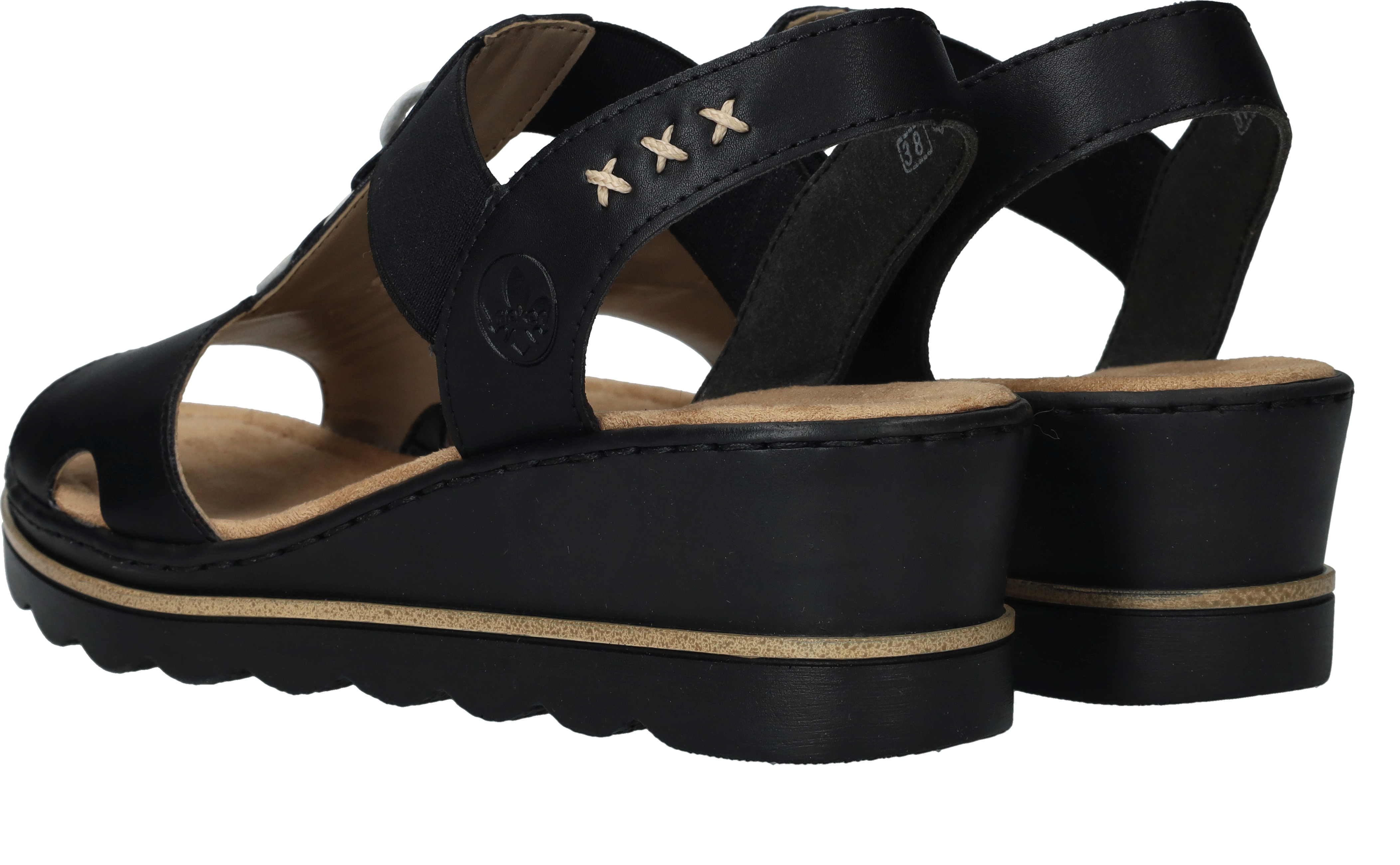 Rieker zwarte shops sandalen