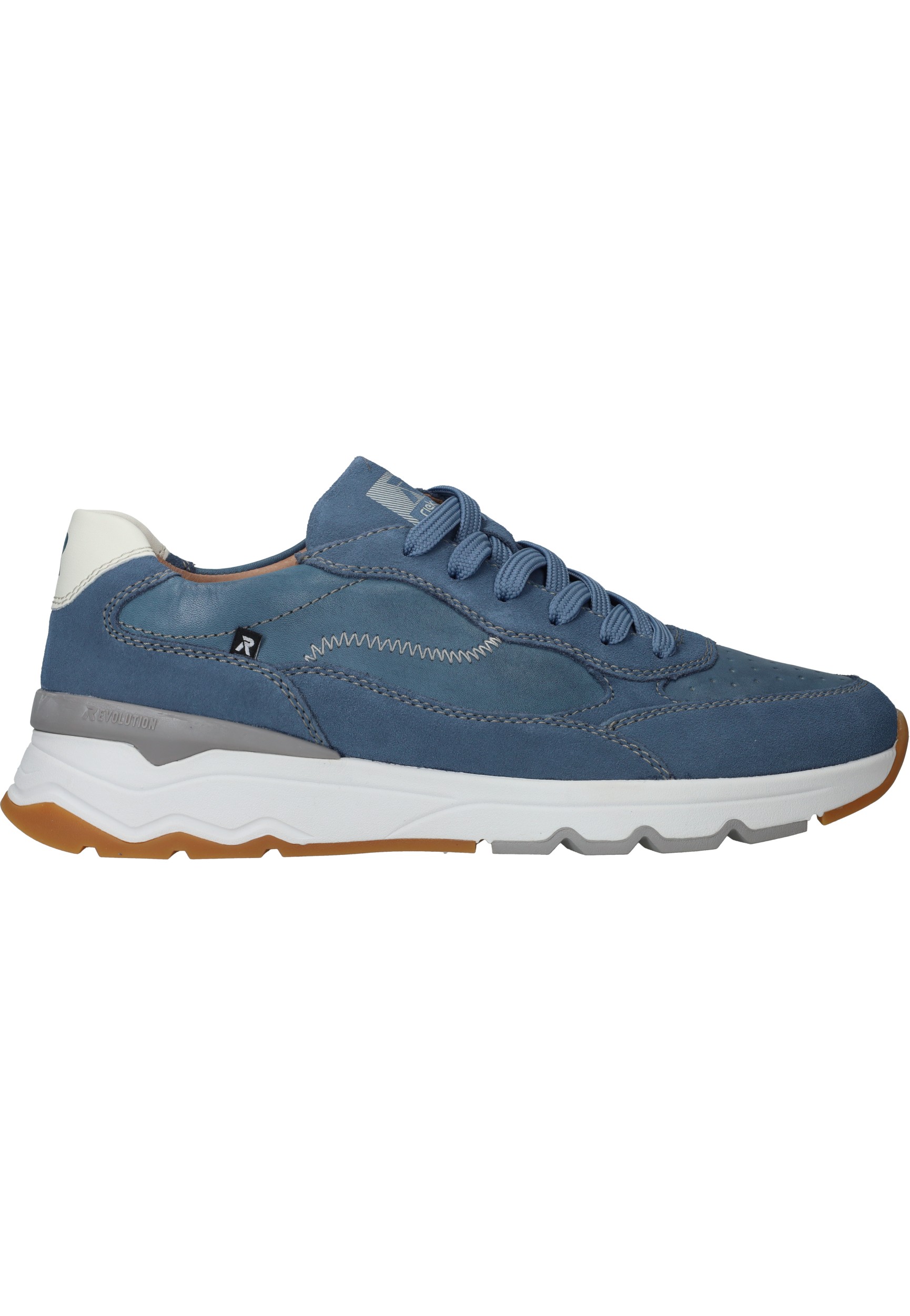 Rieker Sneakers blauw Suede - Maat 43