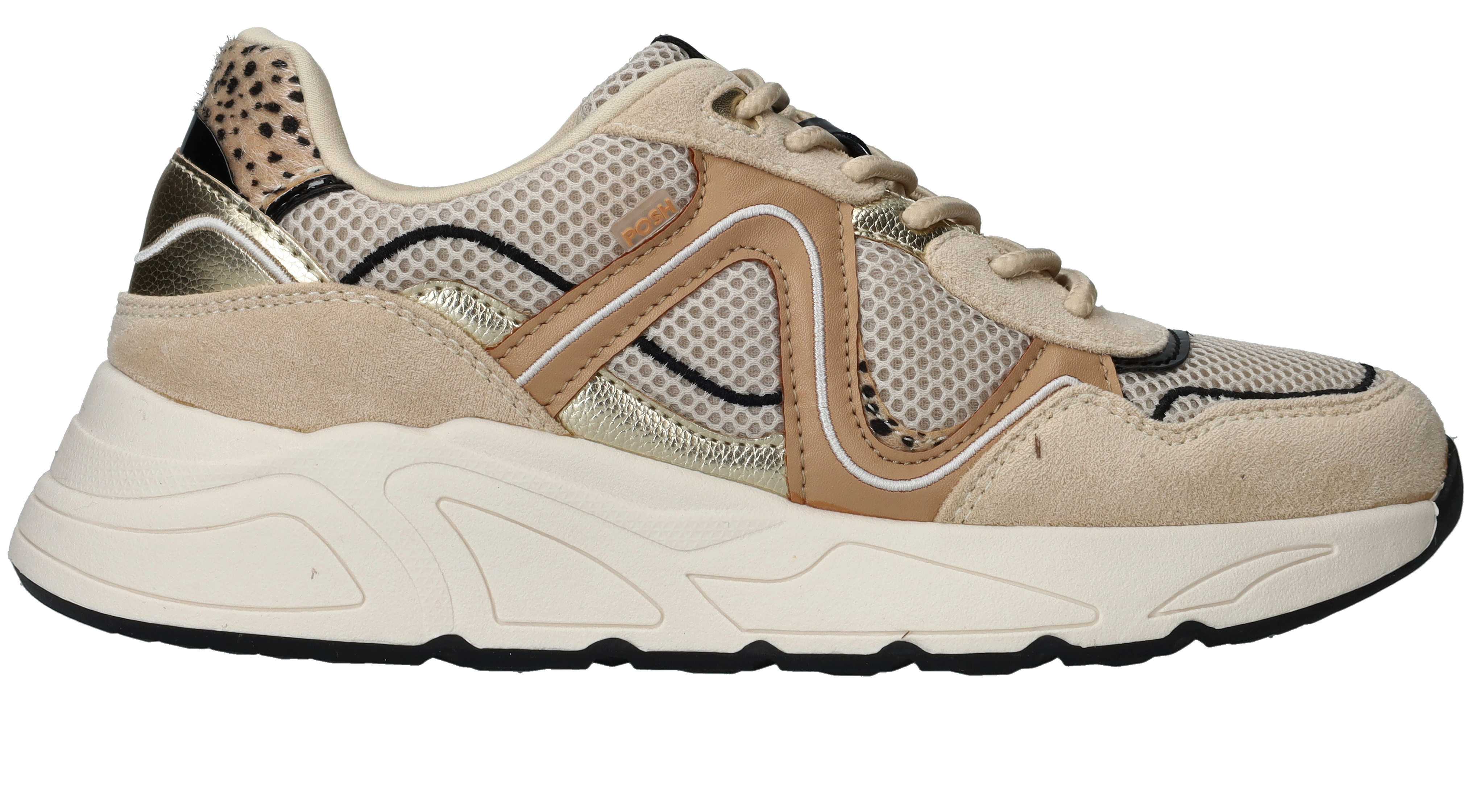 POSH by Poelman Sneakers Beige Dames | Durlinger.com