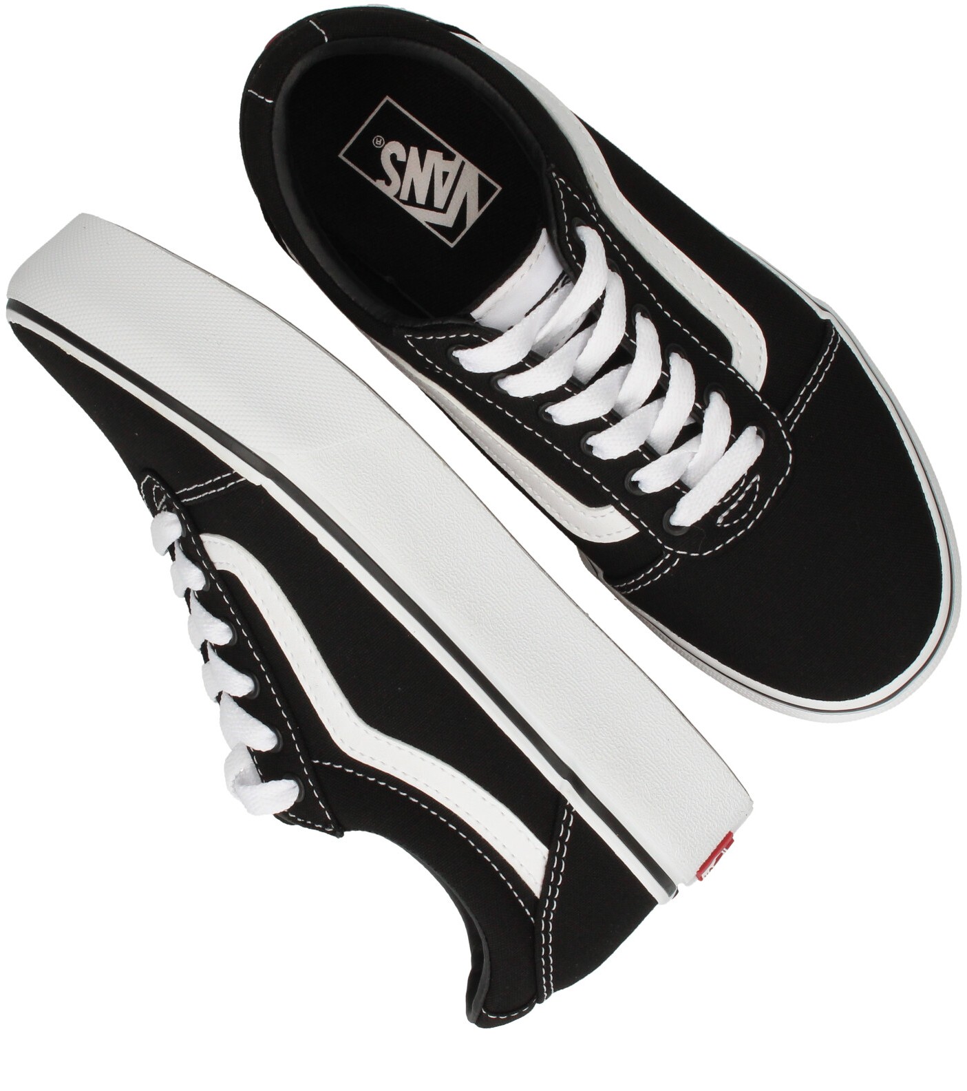 Vans Ward Platform Sneakers Zwart Meisjes | Durlinger.com