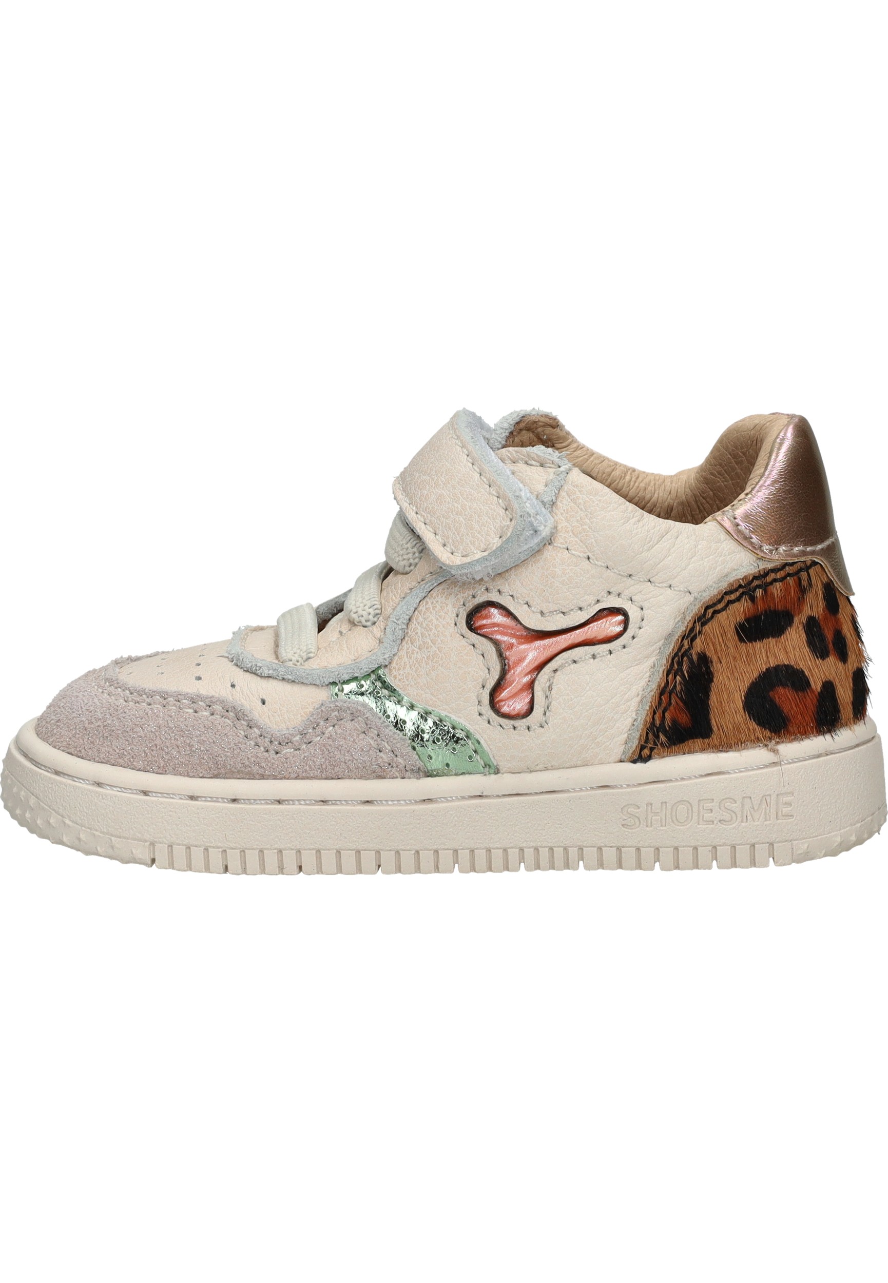 Baby | Babysneakers | Meisjes | OFF WHITE PANTER | Leer | Shoesme | Maat 23