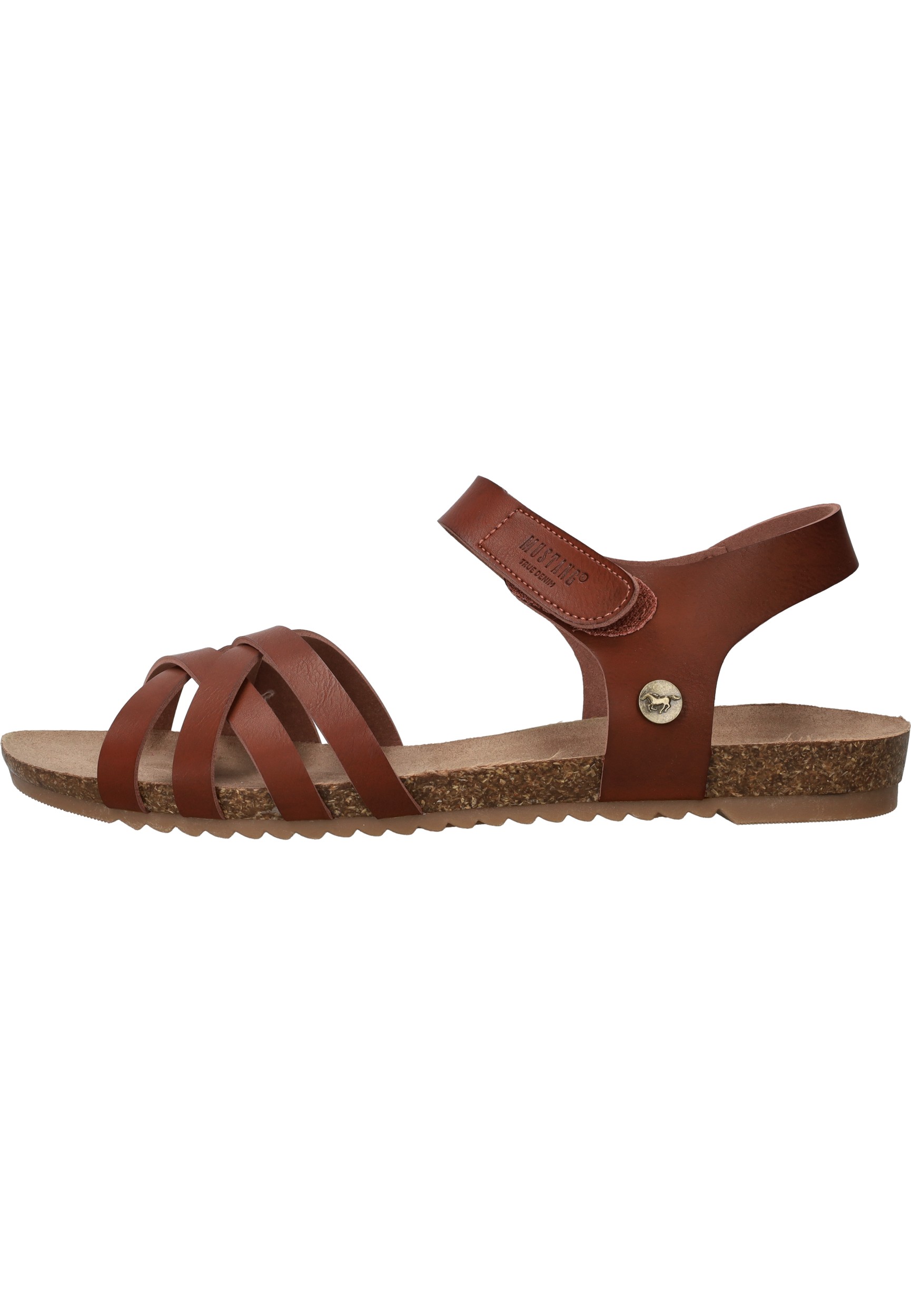 Mustang Sandalen Plat Sandalen Plat - cognac - Maat 41