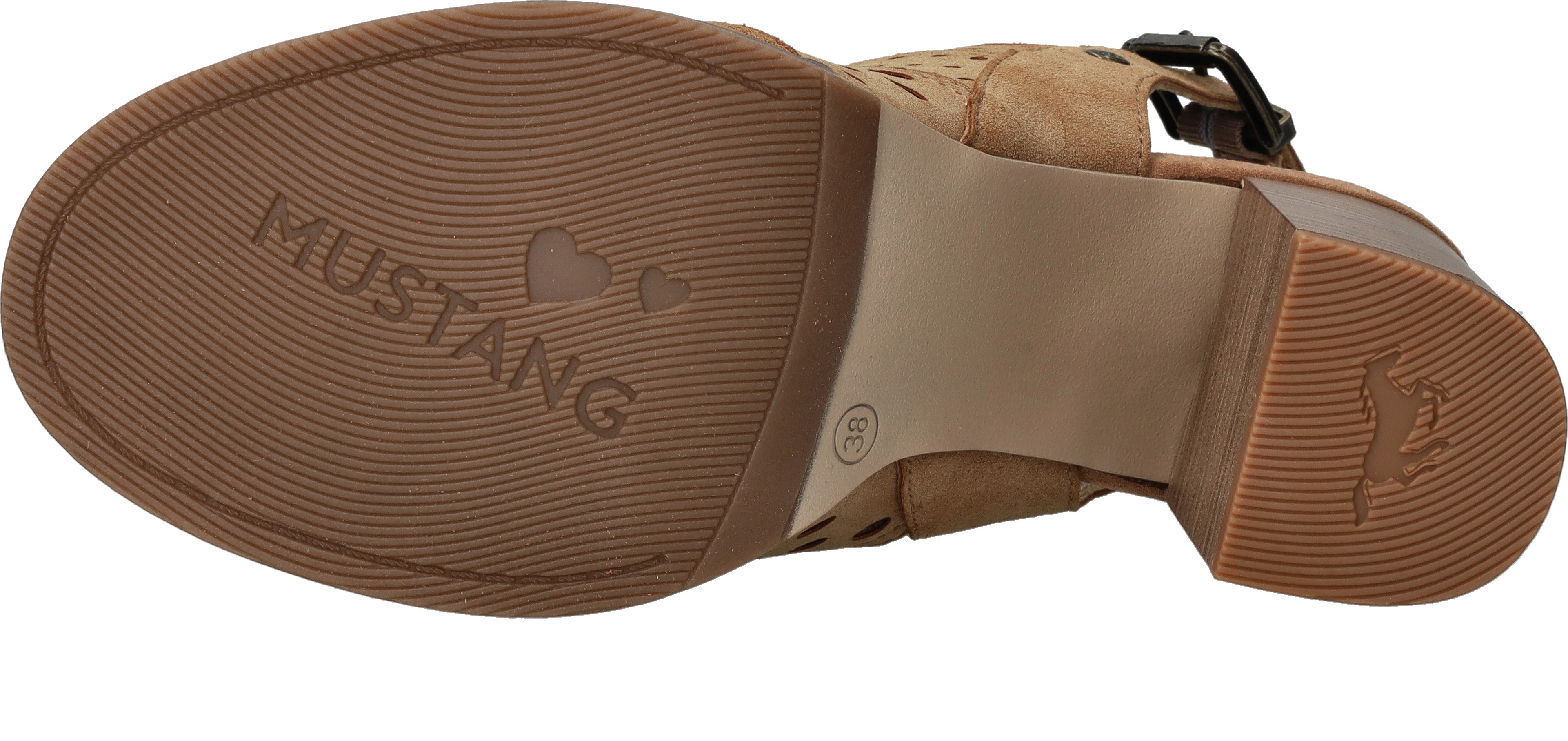 Mustang Sandalen Hak Sandalen Hak - cognac - Maat 41