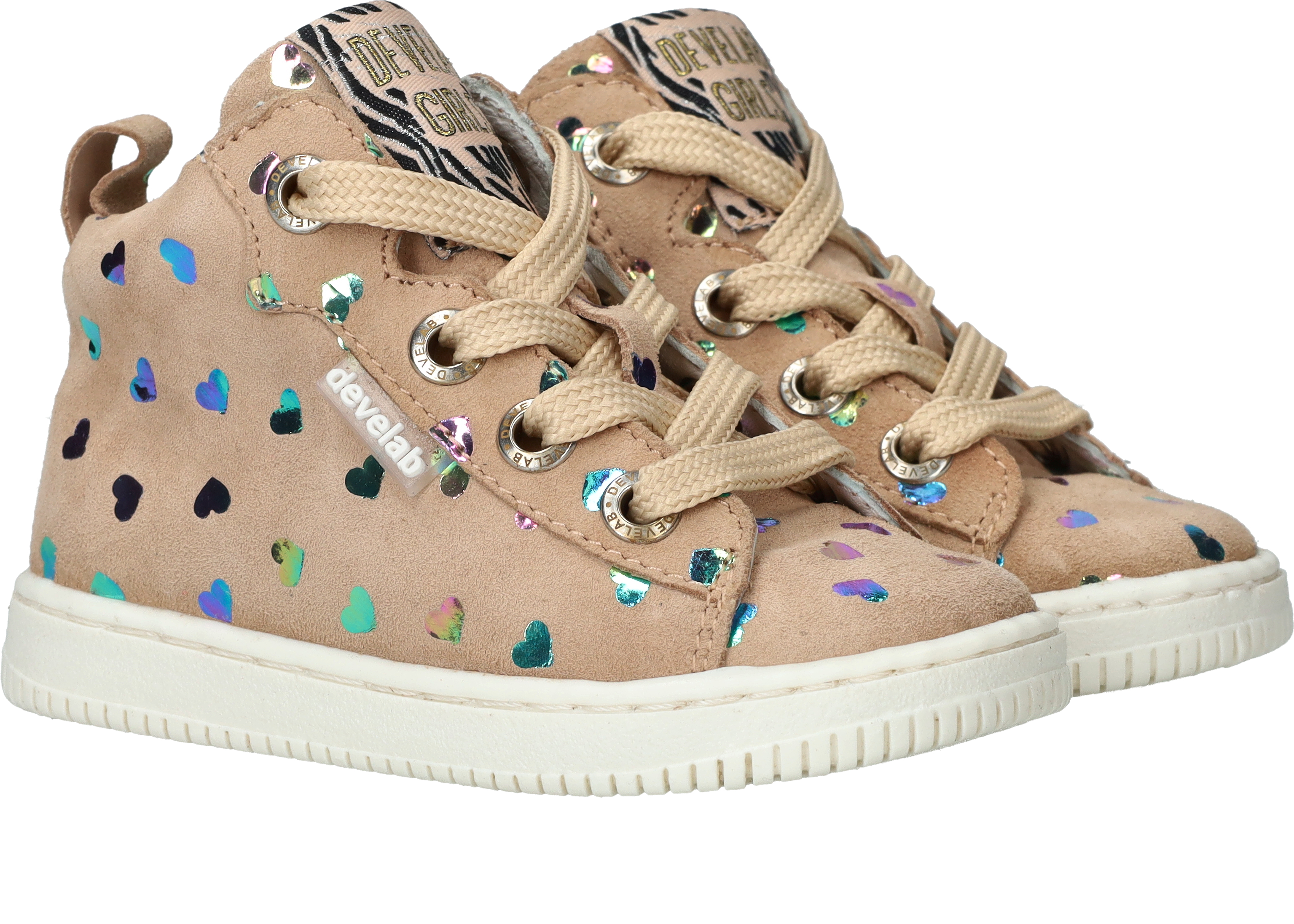Develab First Step Sneakers Beige Meisjes | Durlinger.com