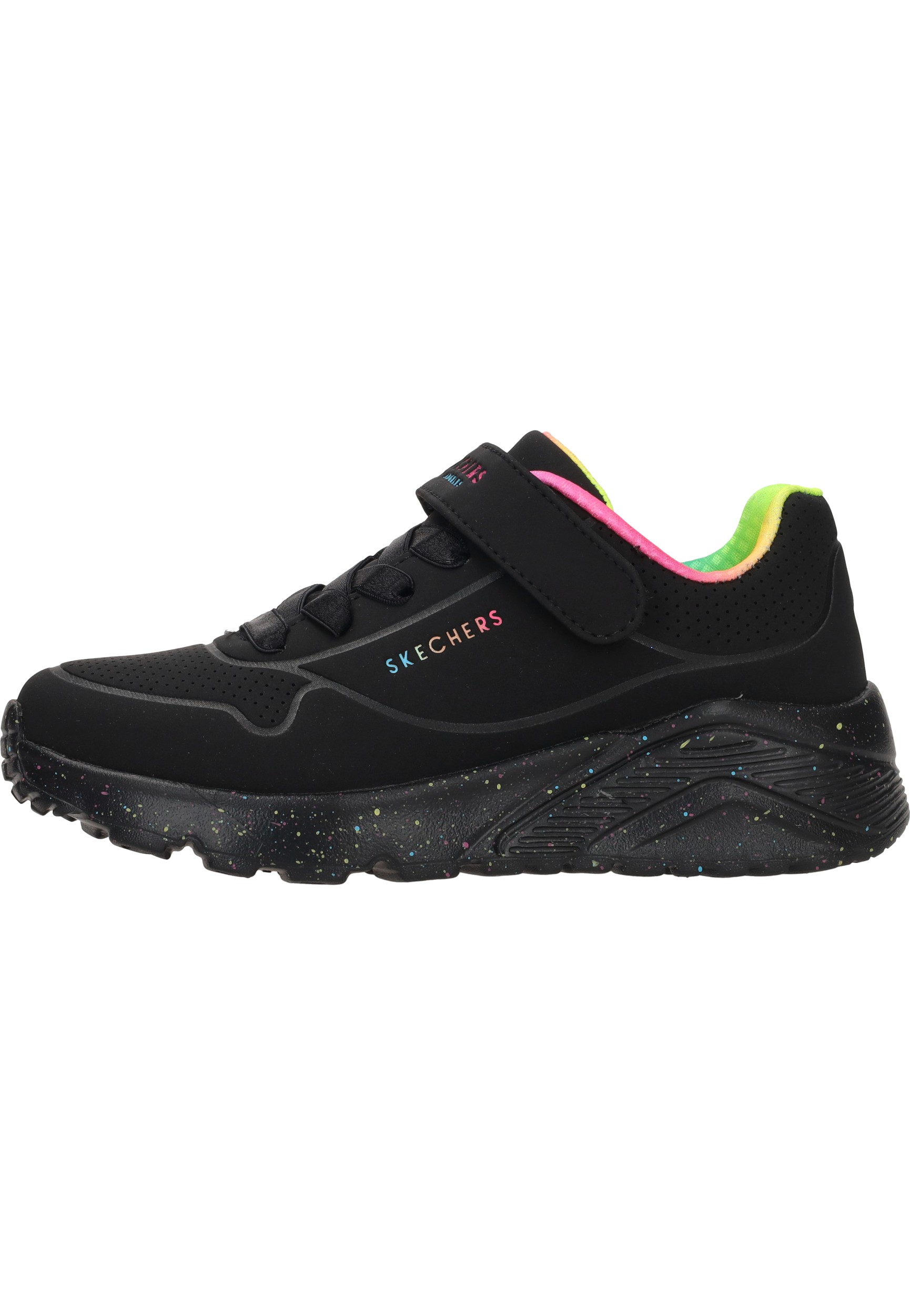 Skechers Uno Lite Rainbow Specks meisjes sneakers - Zwart - Maat 34 - Extra comfort - Memory Foam