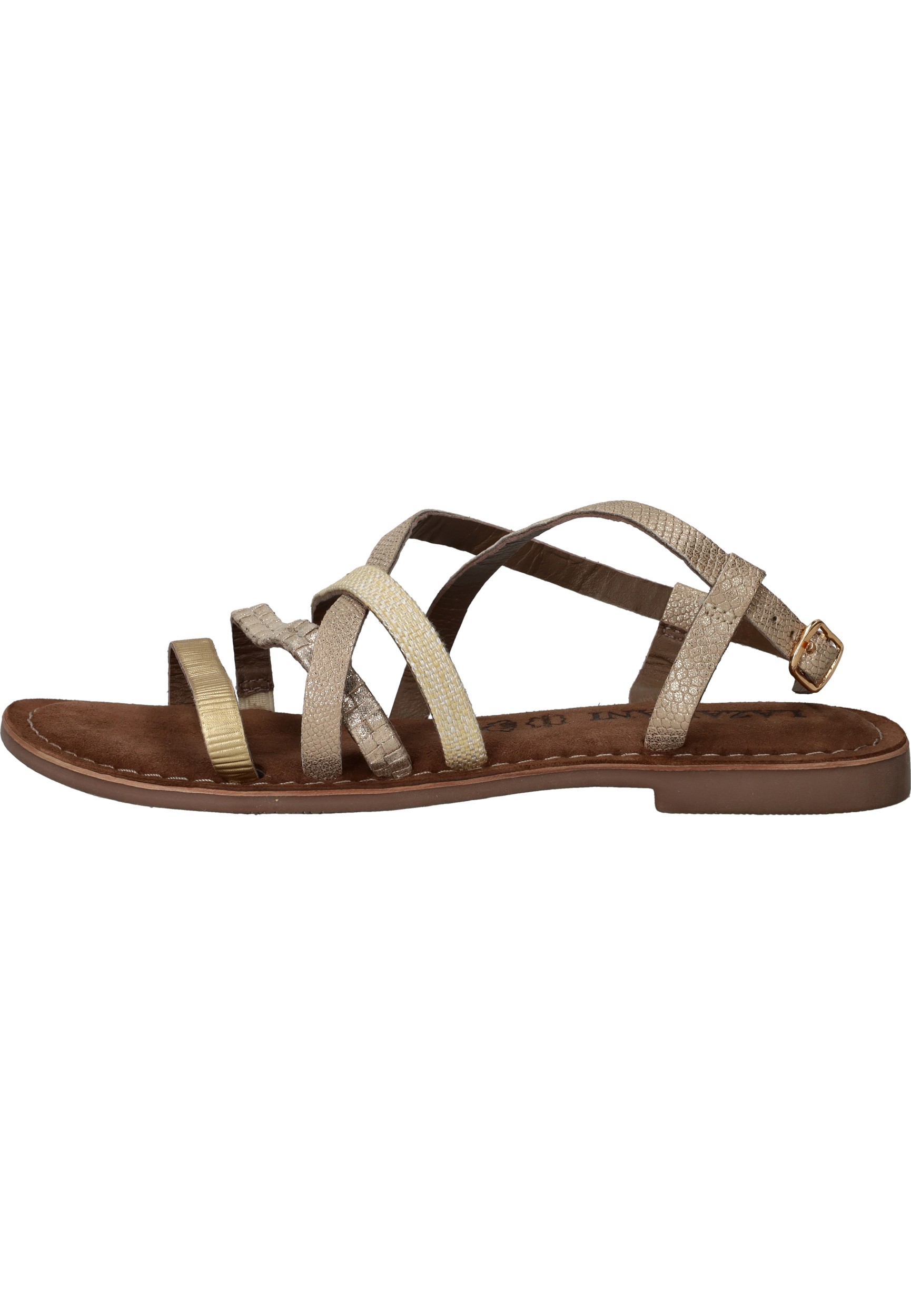 Lazamani Zuri Dames Sandalen Gold