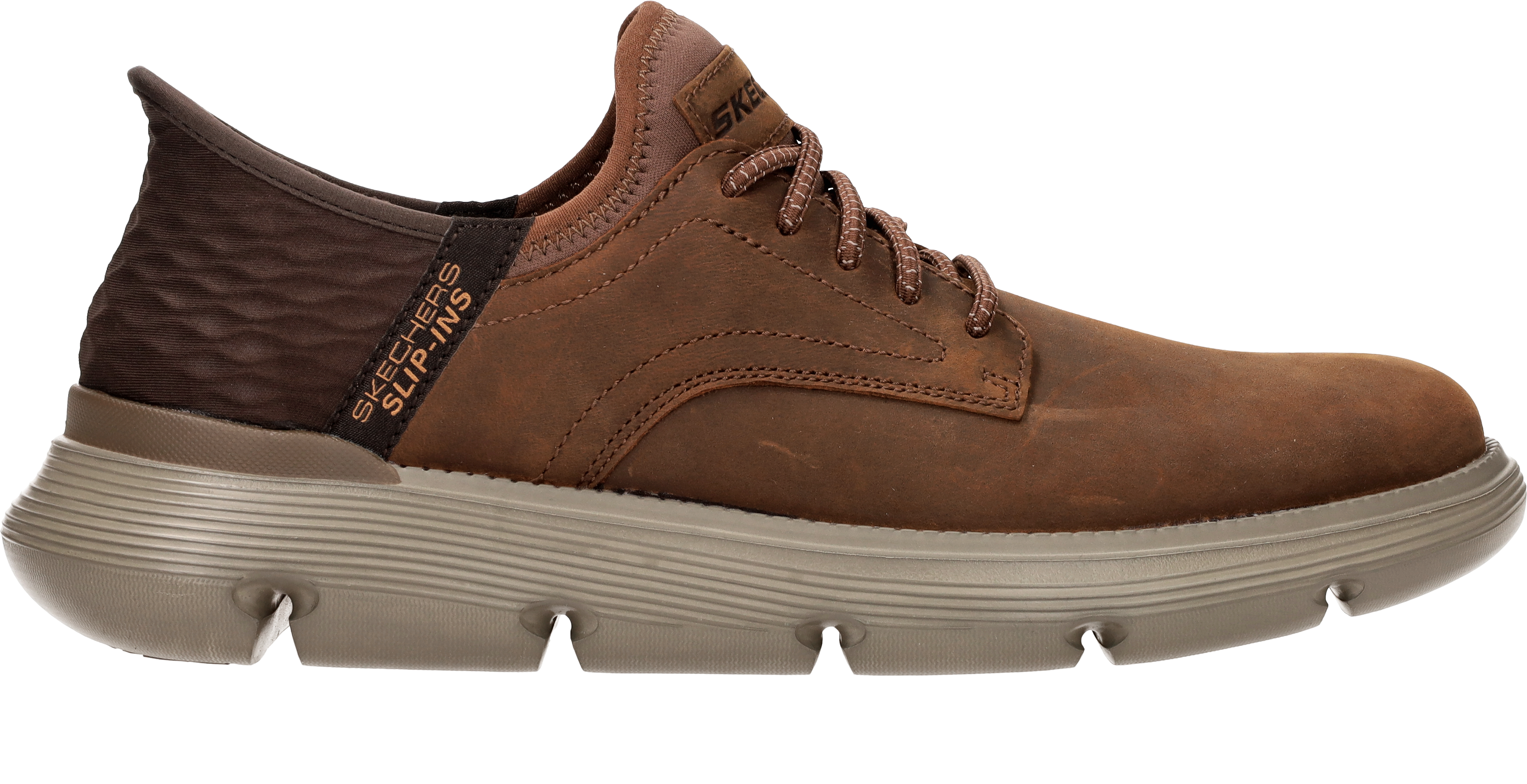 Skechers Slip-Ins Garza-Gervin Wide Instappers Heren Cognac