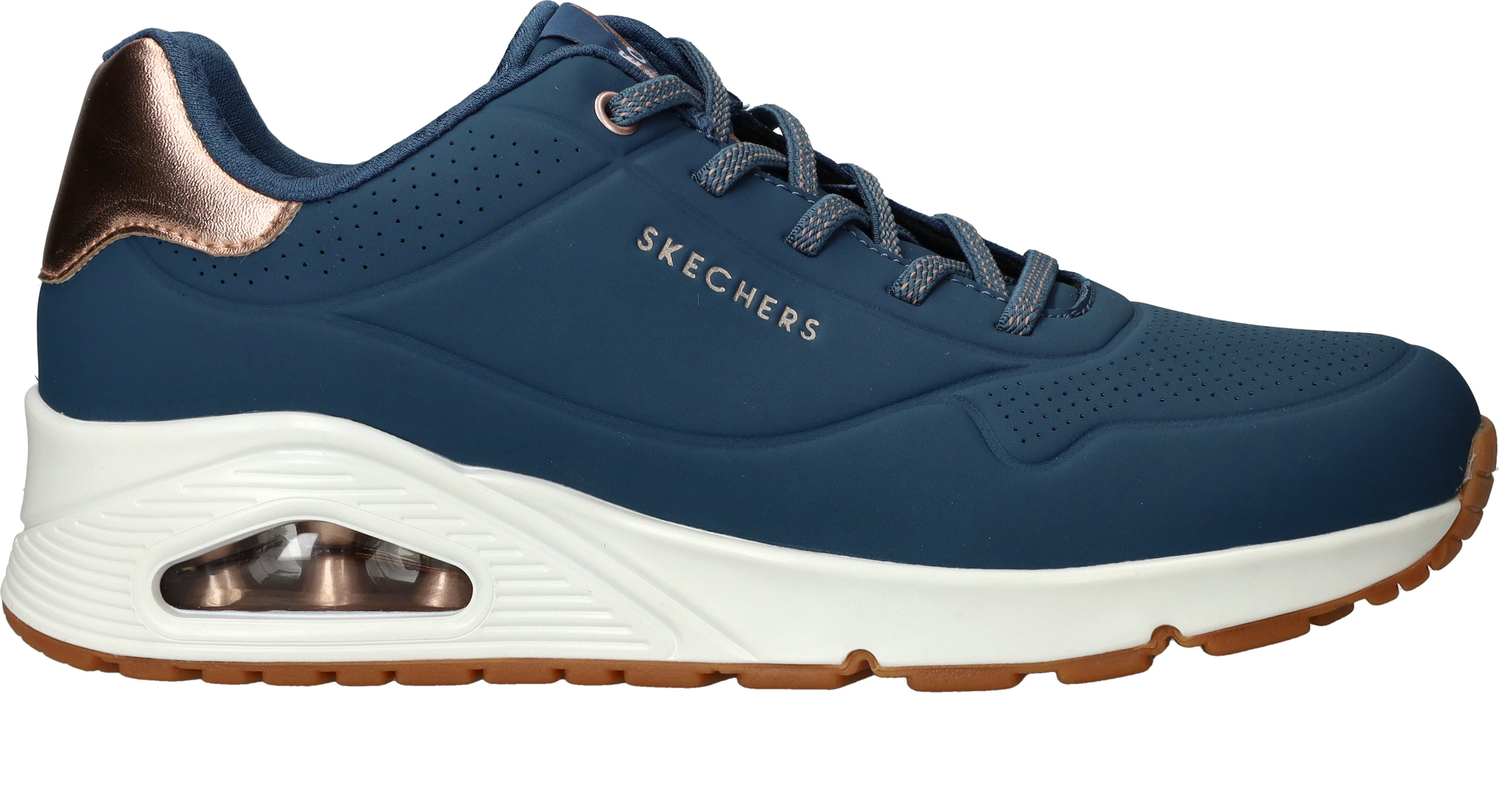 Skechers Uno Shimmer Away Sneakers Dames Blauw