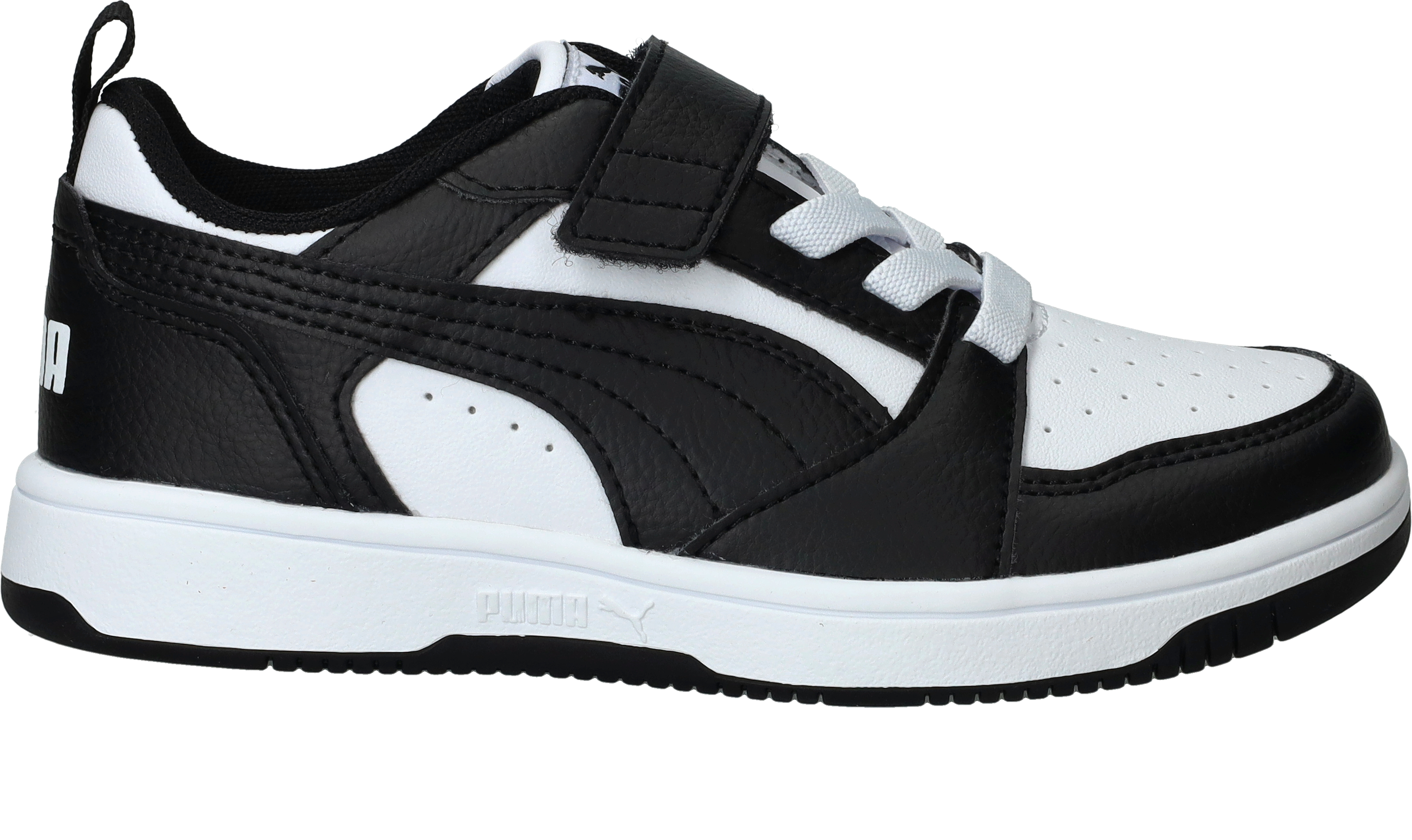 Puma Rebound V6 Low PS Sneakers Jongens Zwart