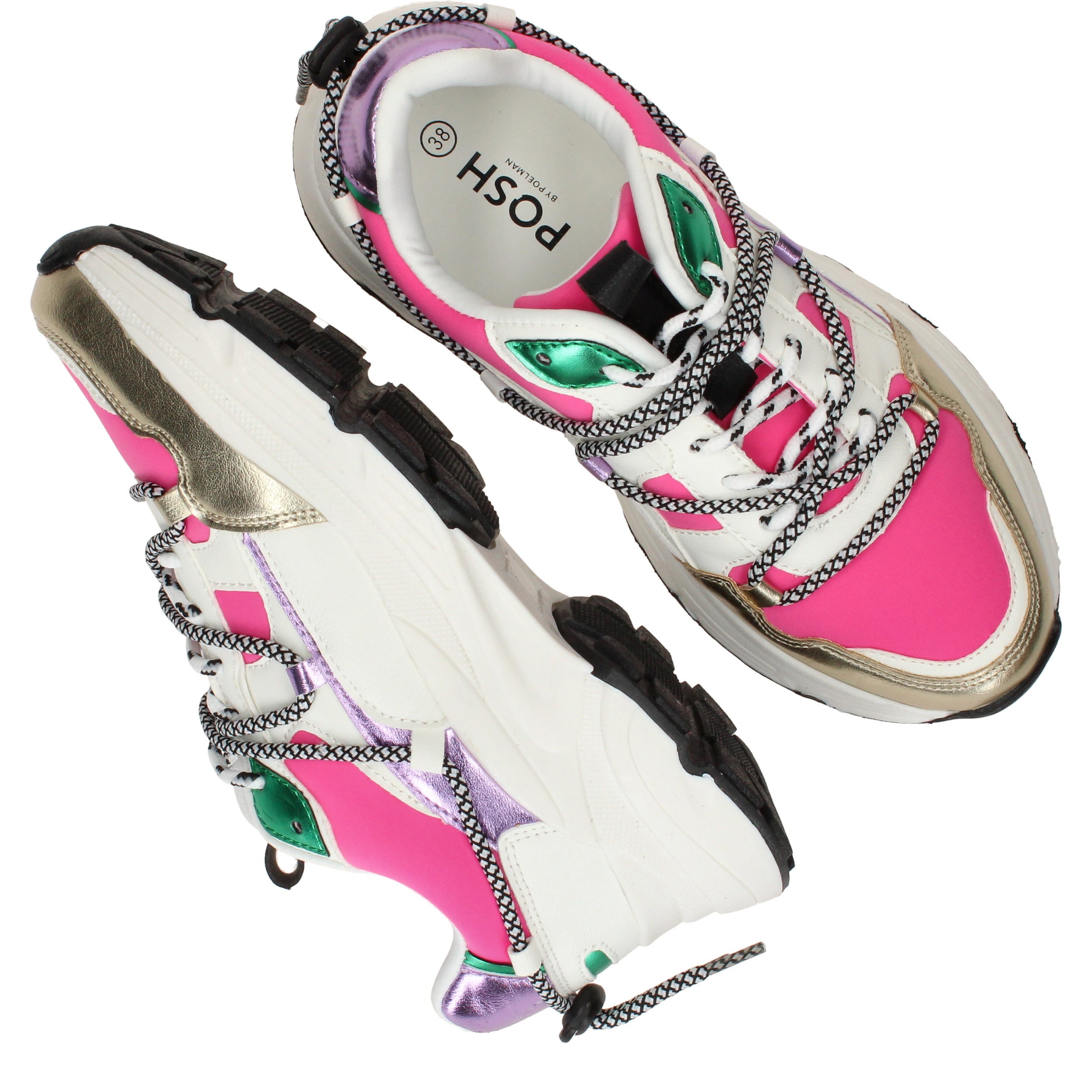 POSH By Poelman Sneakers Dames Roze, sneaker voor dames – foto 4