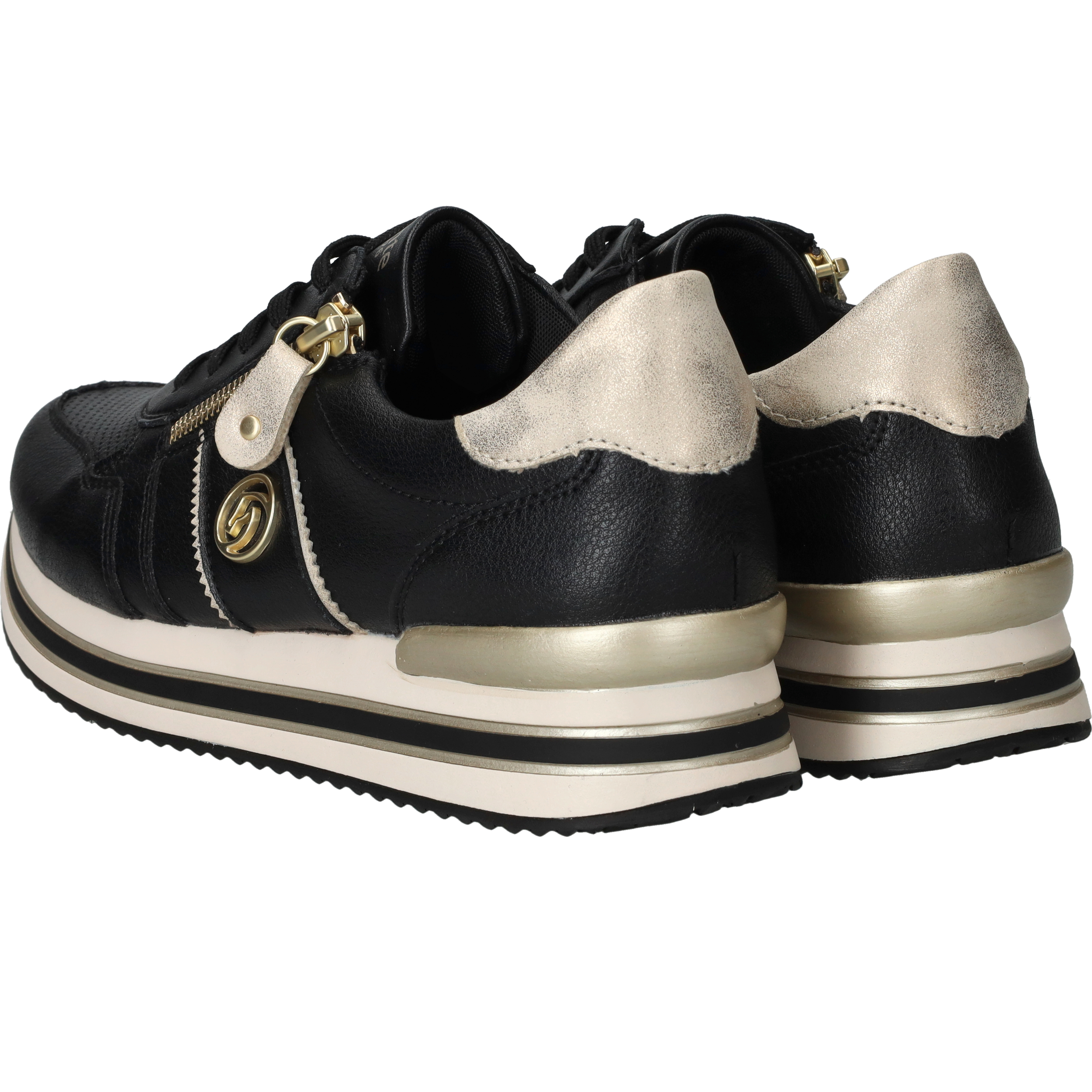 Remonte D1327 03 Dames Sneakers - Zwart - 38