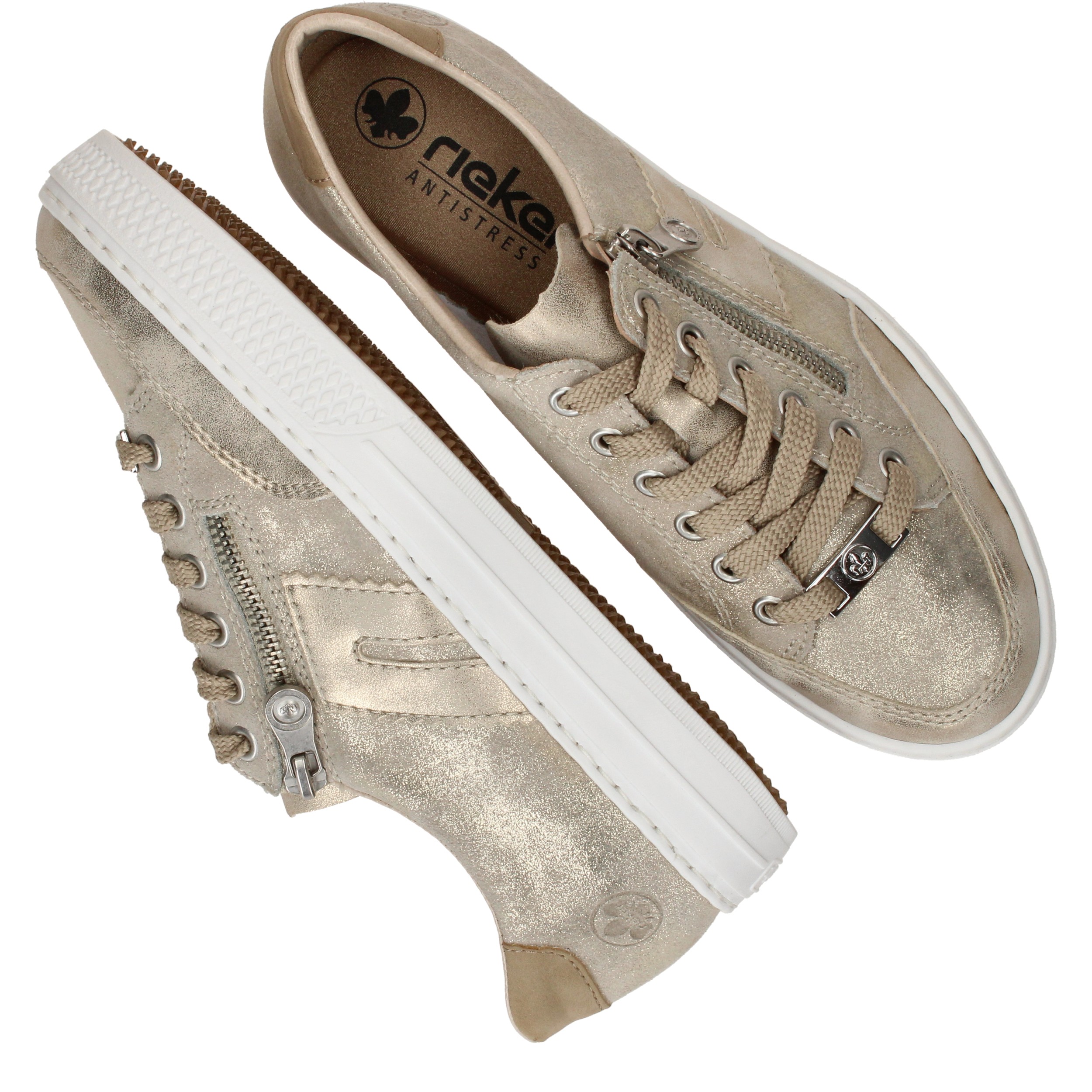Rieker Sneakers beige Synthetisch - Dames - Maat 42