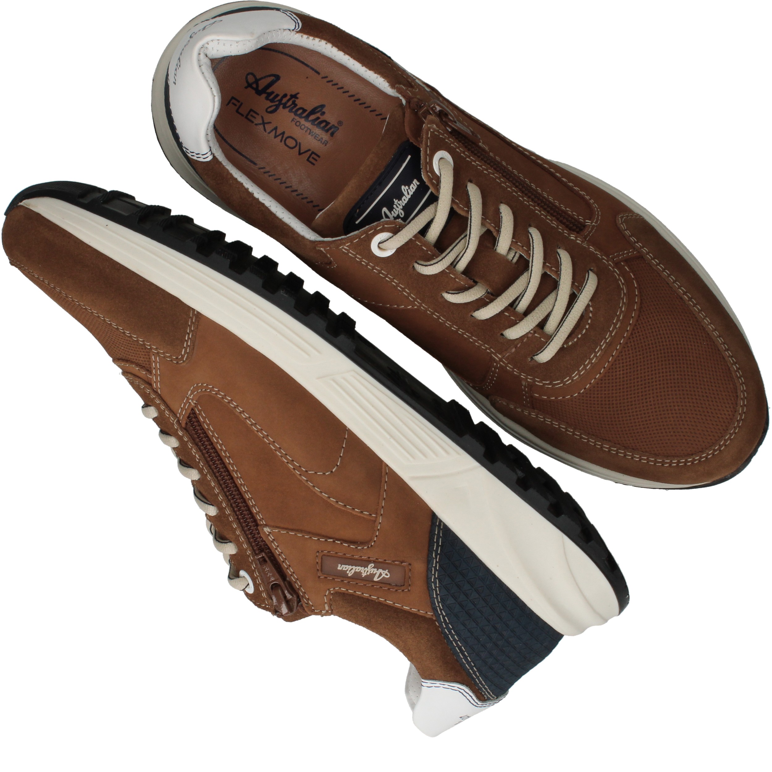 Australian Discover Veterschoenen Laag - cognac - Maat 45