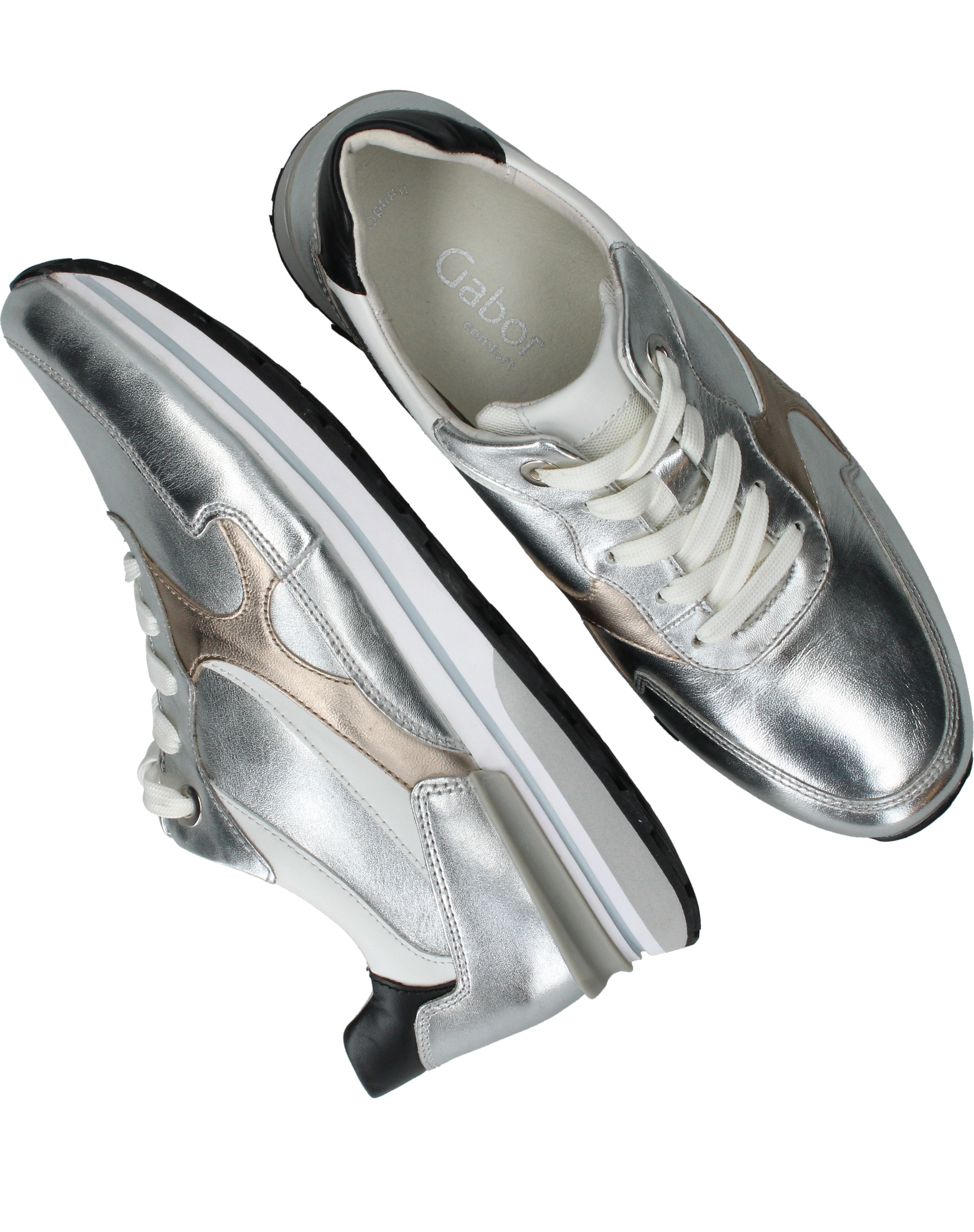 Gabor Sneakers Dames Zilver, sneaker voor dames – foto 8