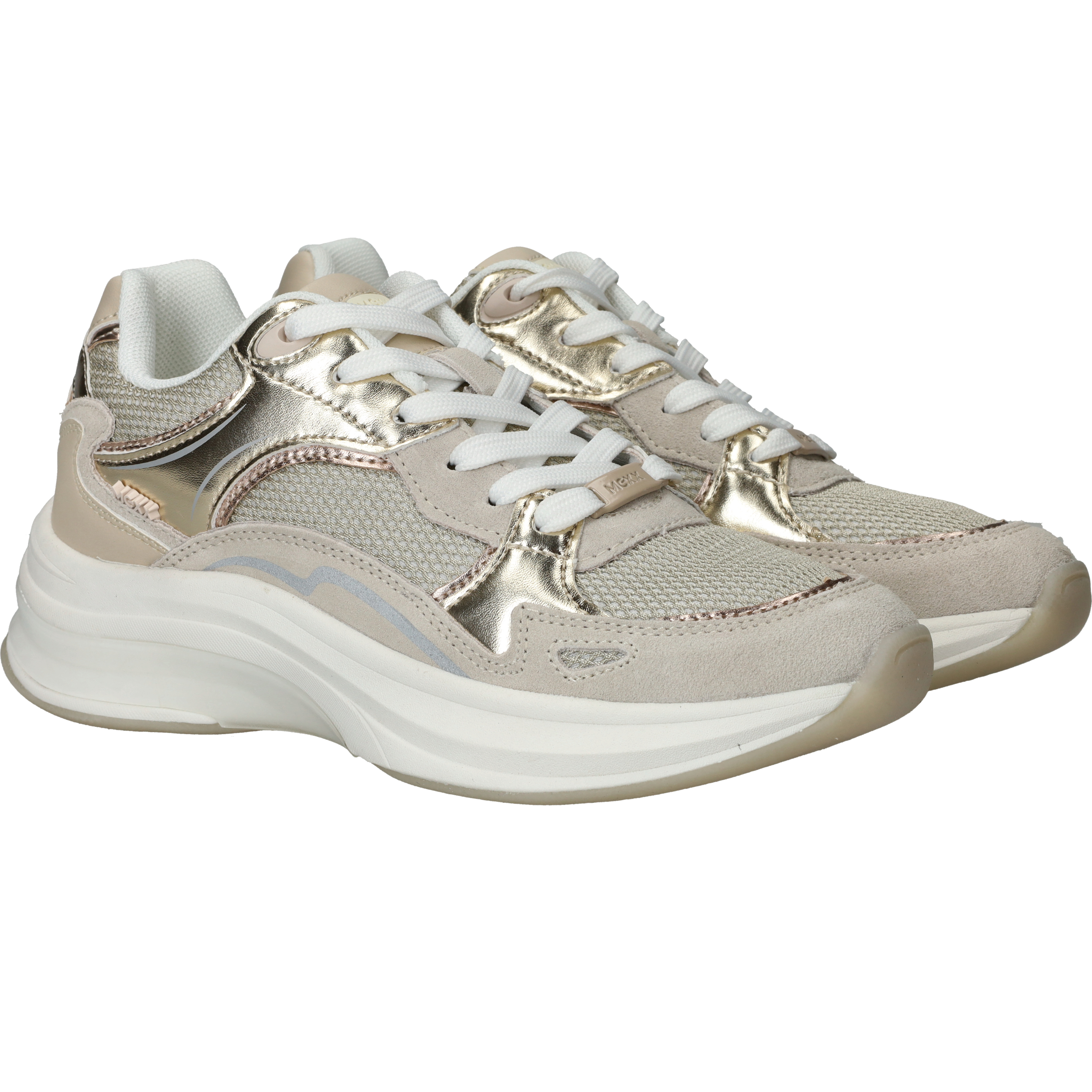 Mexx Racoon Sneakers Dames Beige, sneaker voor dames – foto 4